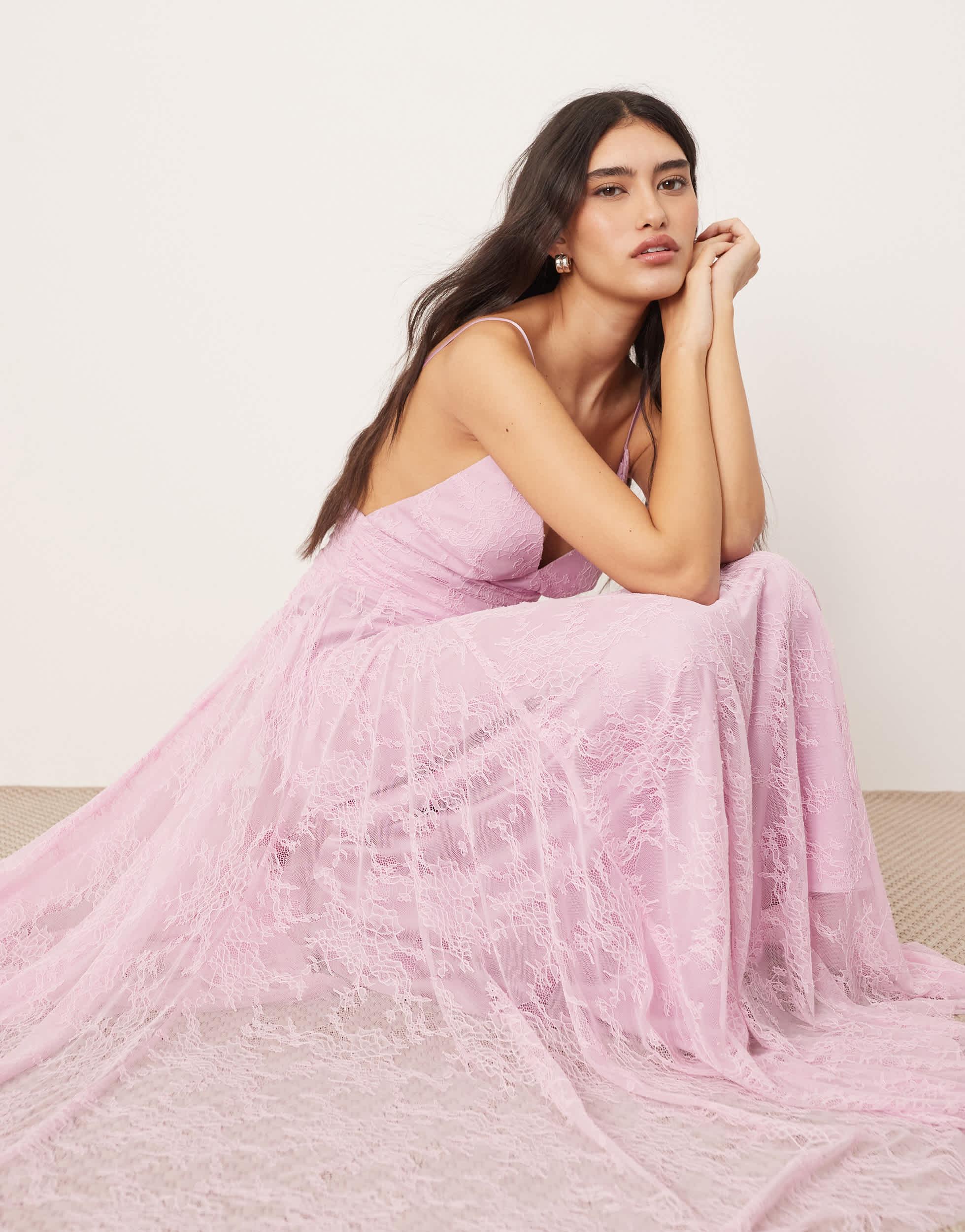 olian lace maternity dress Athena Maternity Lace Unique Boho Dresses XS-M / mauve
