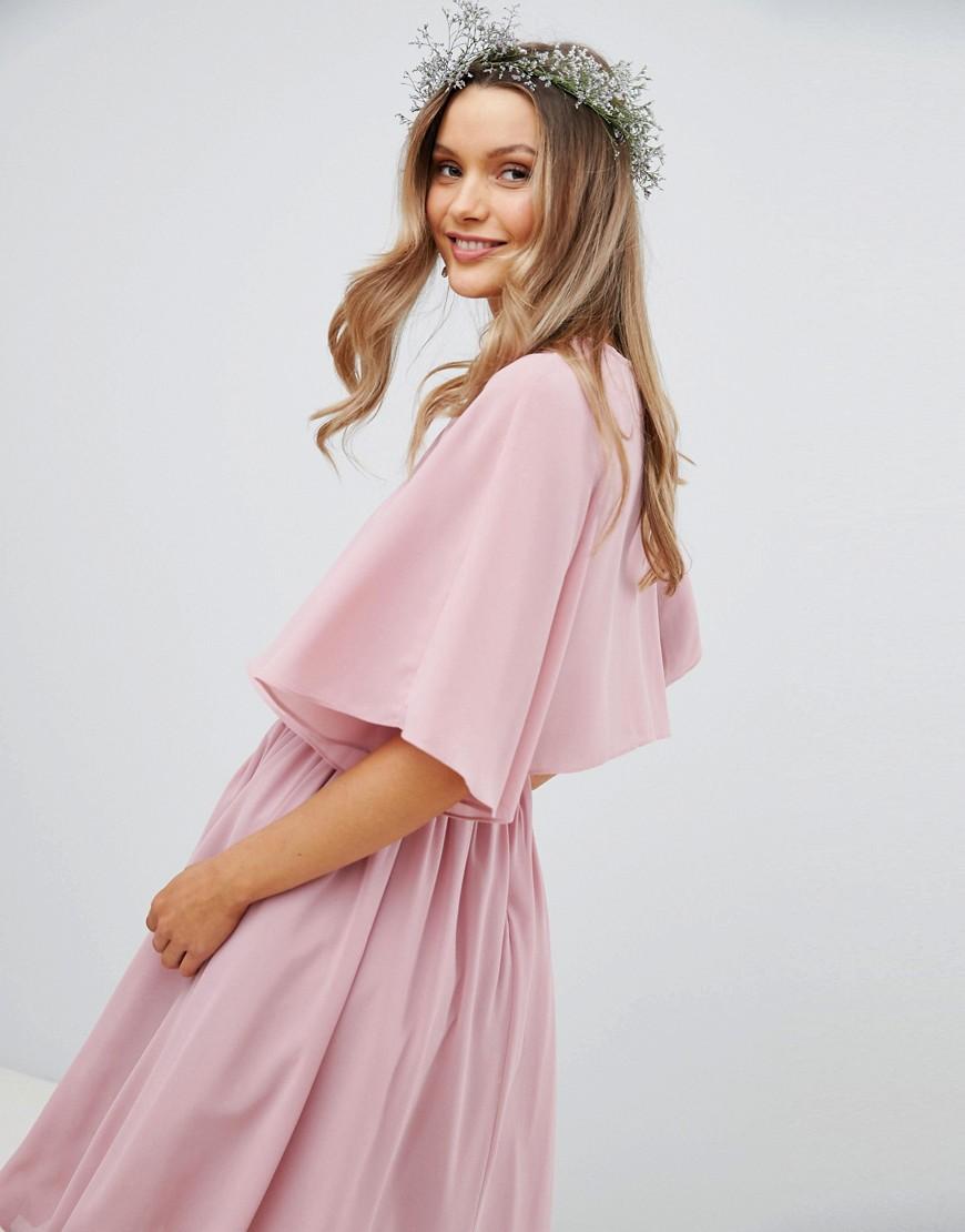 pink chiffon cape