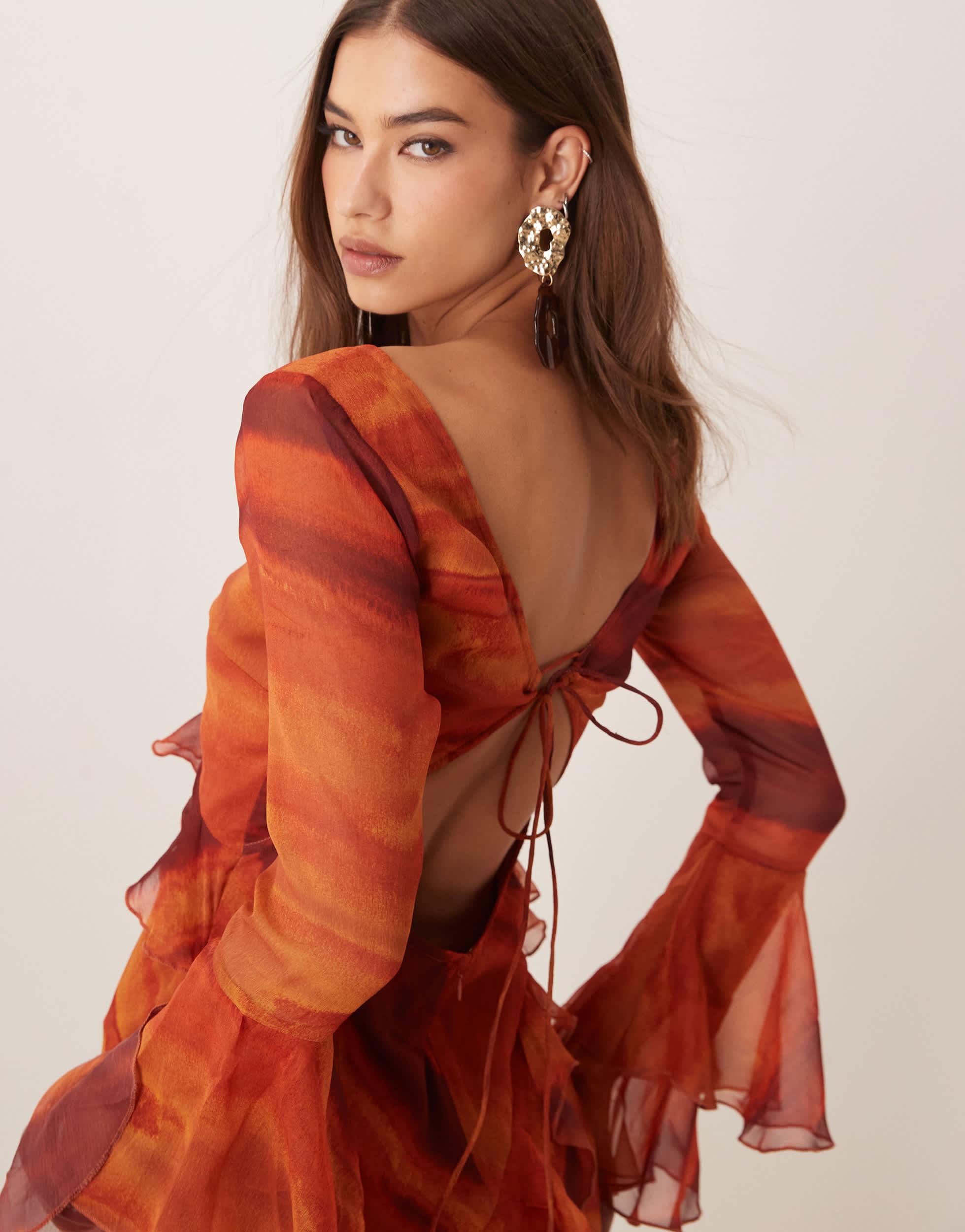 cipriana backless halter maxi dress Cipriana Backless Halter Maxi Dress Embellished Wine main image 1