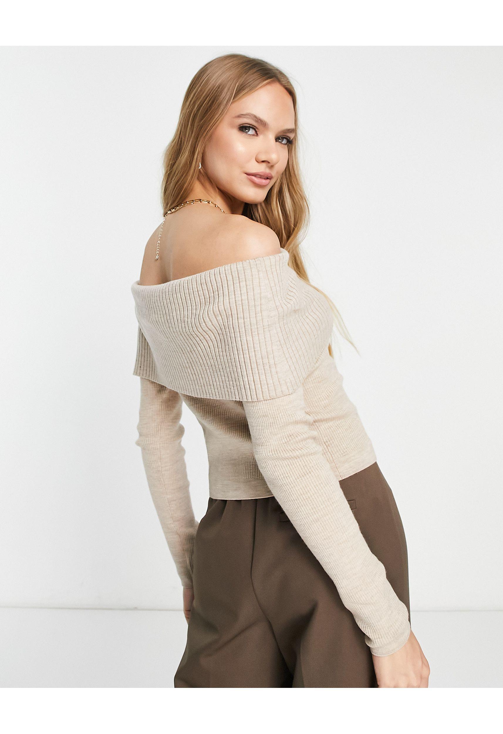 Off shoulder trui lang sale