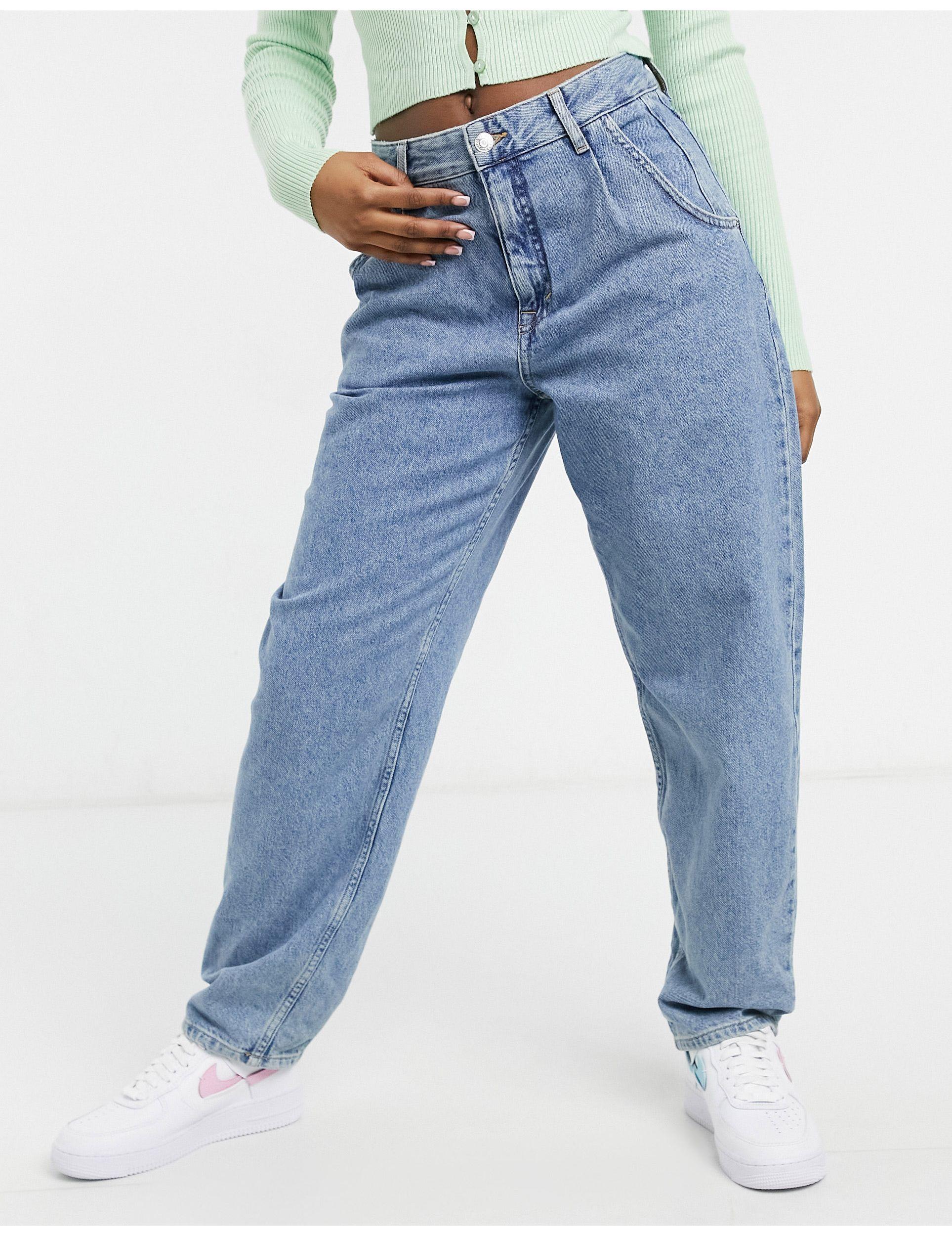 Pull\u0026Bear Slouch Fit Jeans in Blue | Lyst