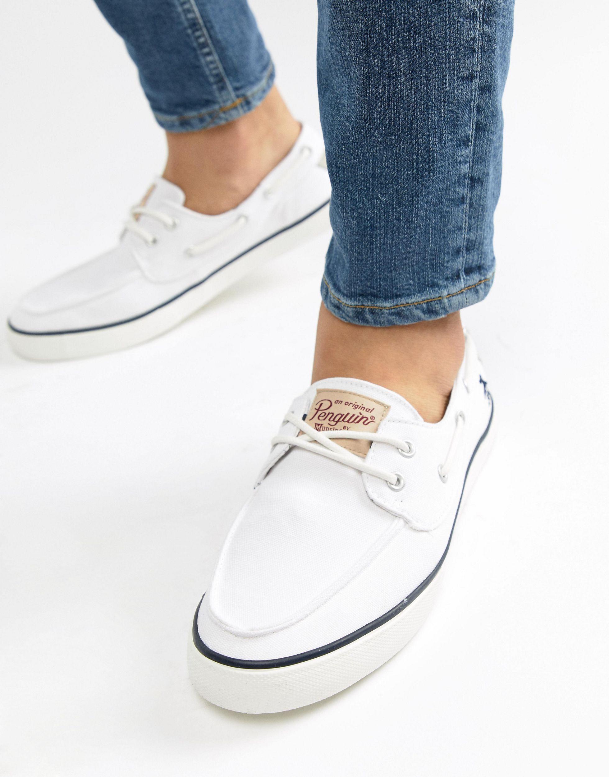 Original Penguin White Lifestyle Sneakers For Men