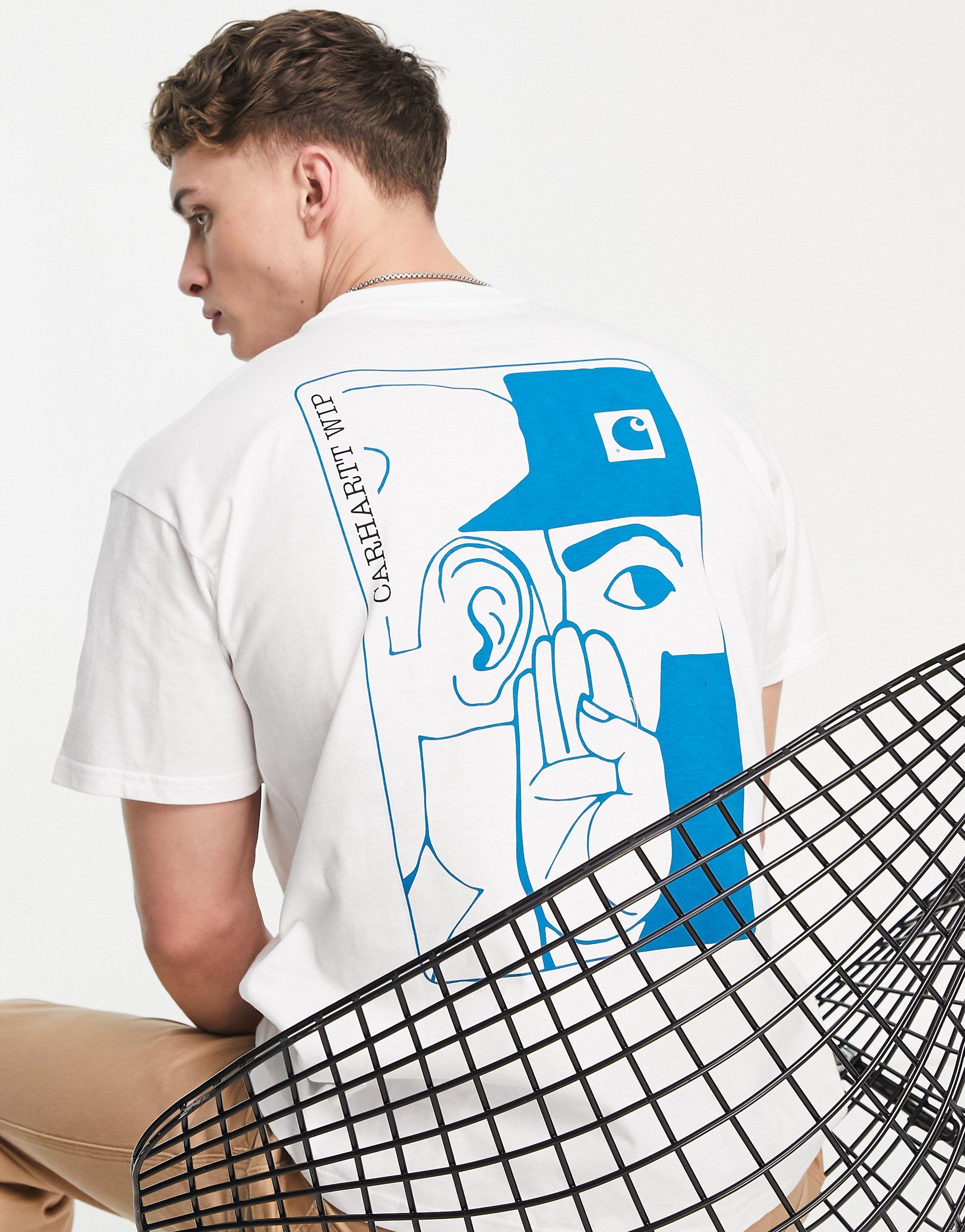 ik heb honger Voorbeeld vervoer Carhartt WIP Whisper Backprint T-shirt in Blue for Men | Lyst UK