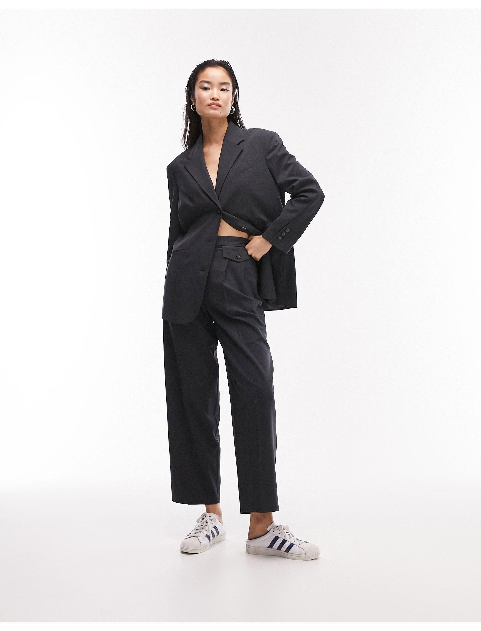 TOPSHOP Tailored Co ord Oversized Blazer With Twisted Sleeve in