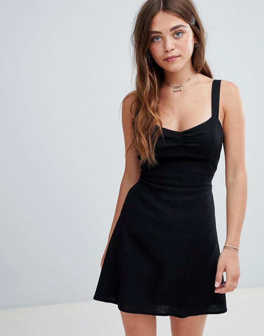 Hollister Tie Back Cami Dress in Black | Lyst