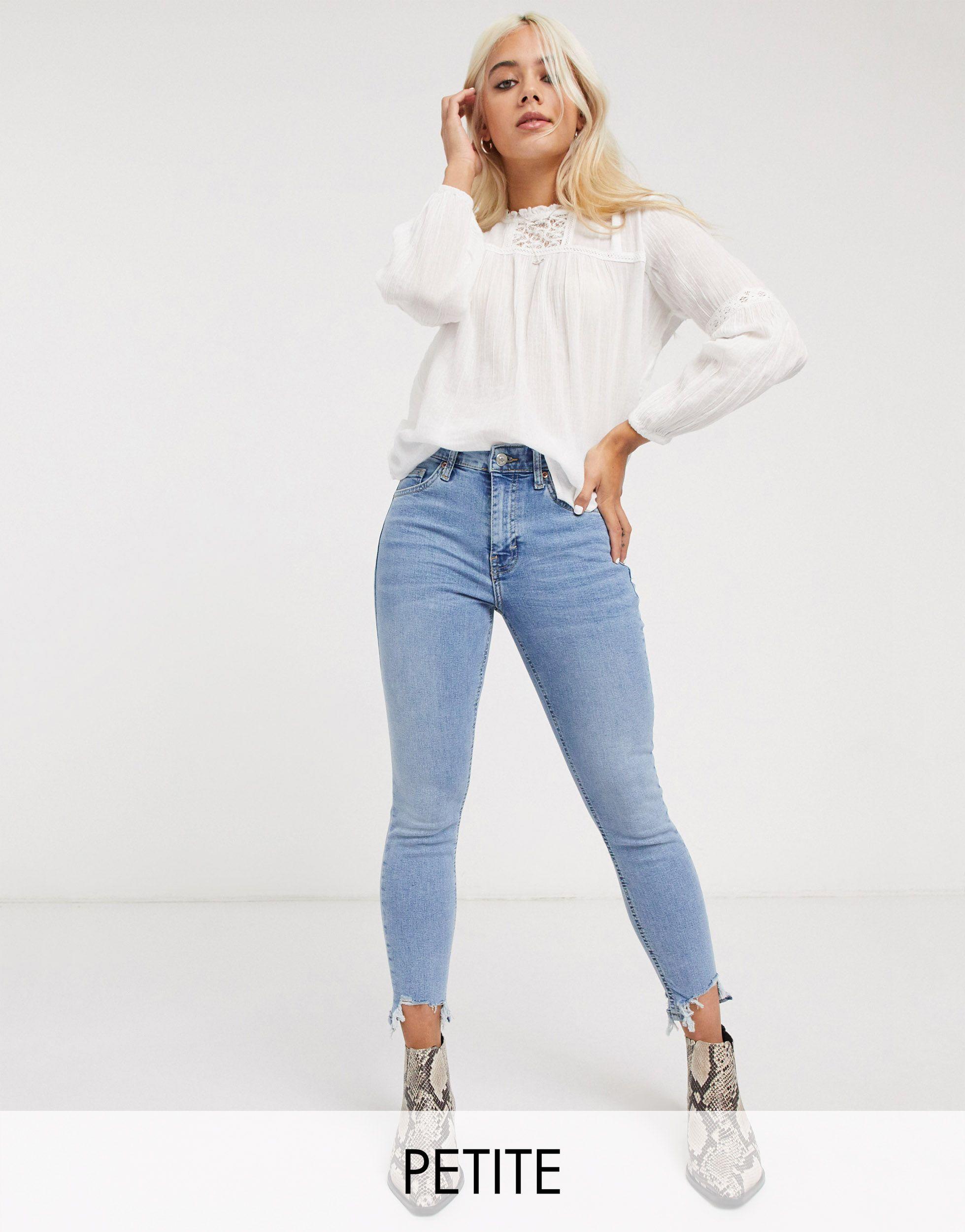 Topshop Unique Denim Jamie jagged Hem 