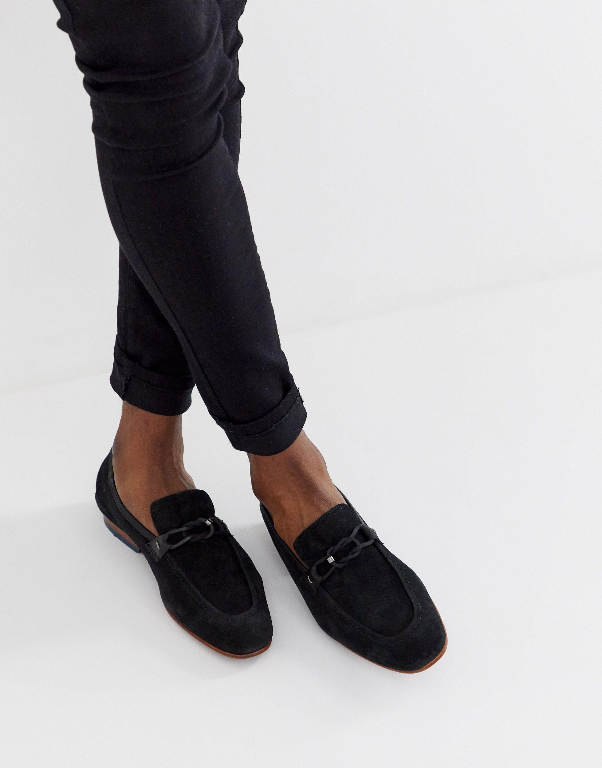 Ted Baker Suede Siblac Loafers in Black for Men - Lyst