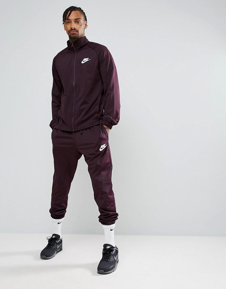 purple nike tracksuit