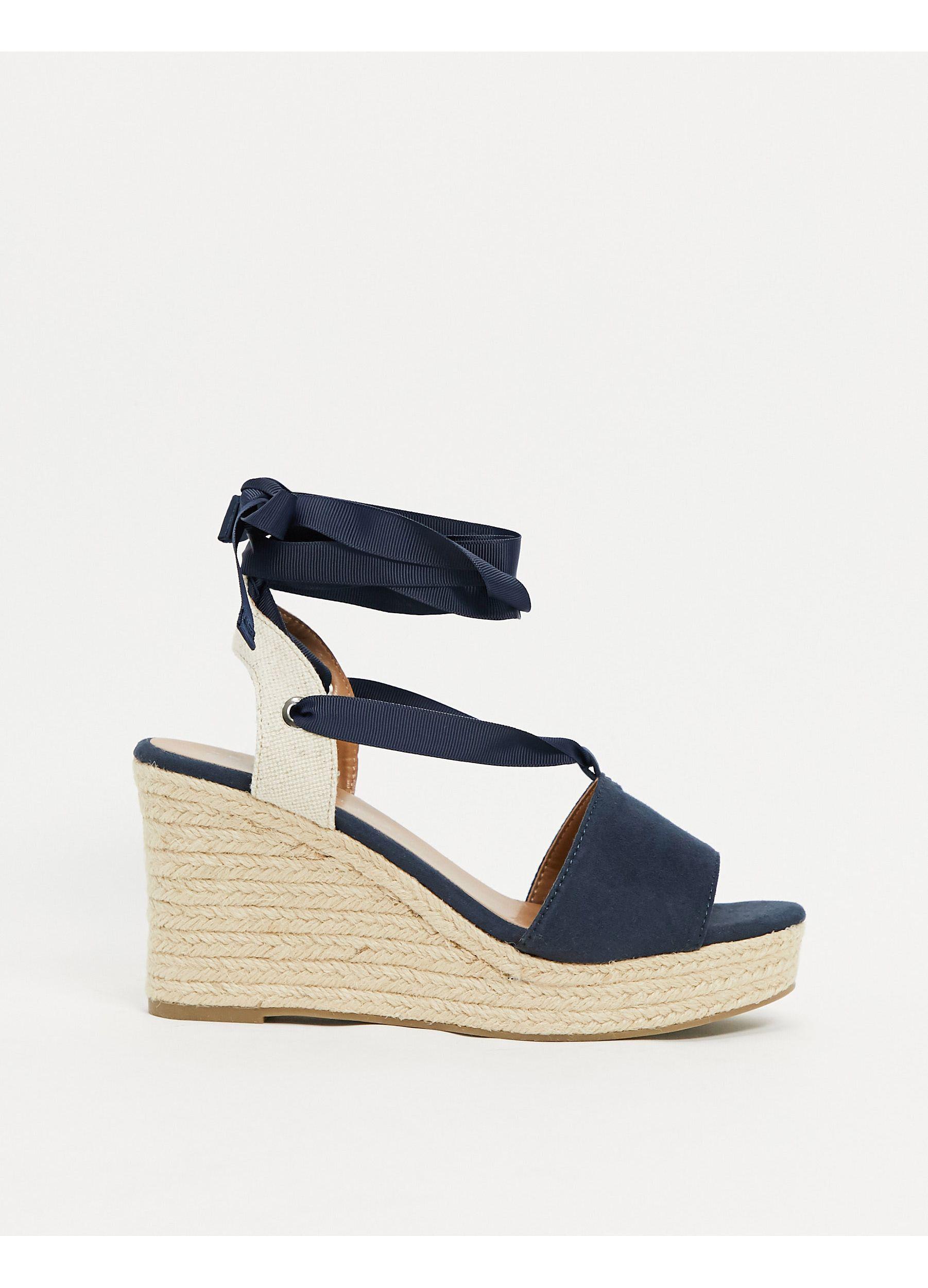 South Beach Espadrille Wedges in (Blue) - Lyst
