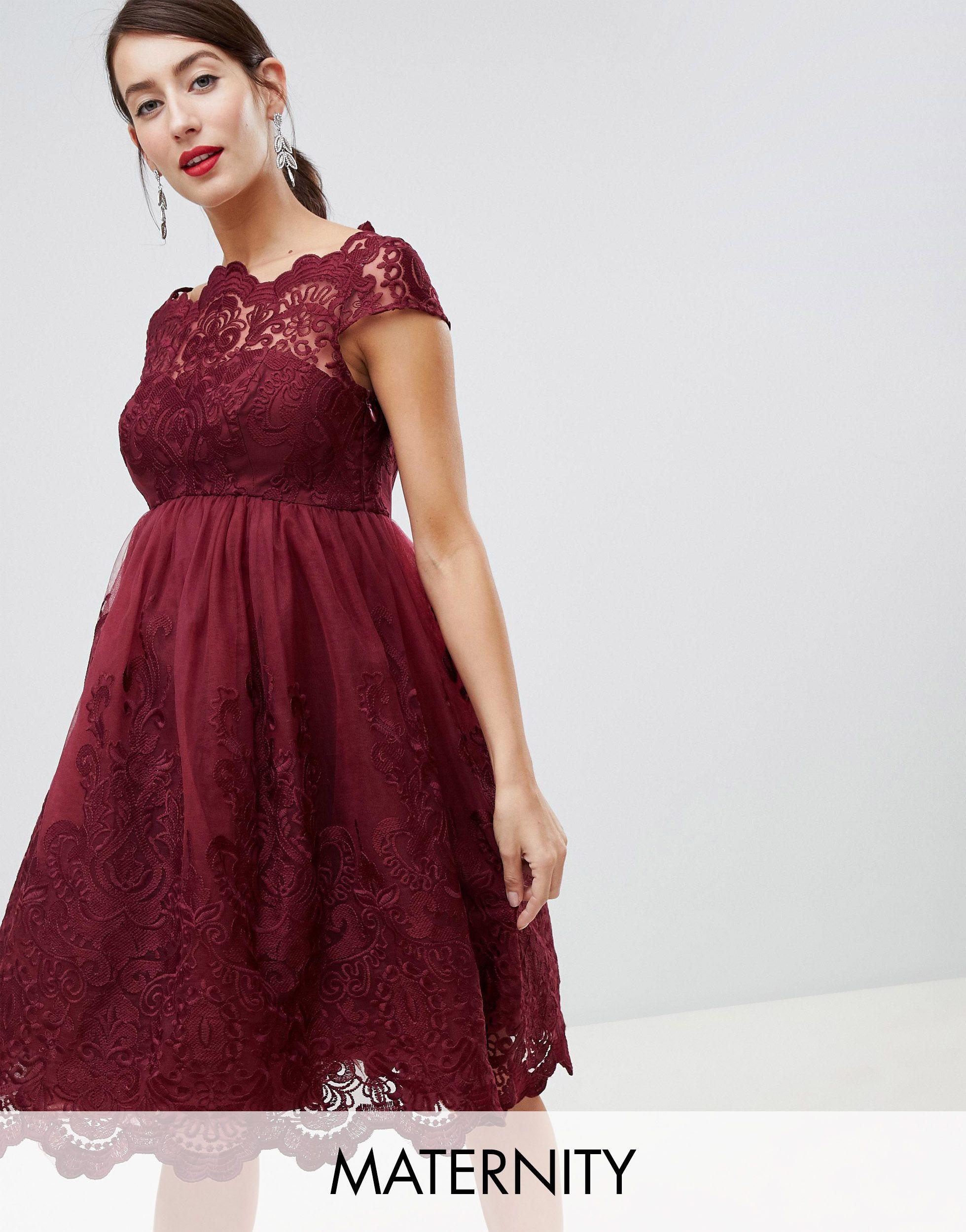 chi chi london red lace dress