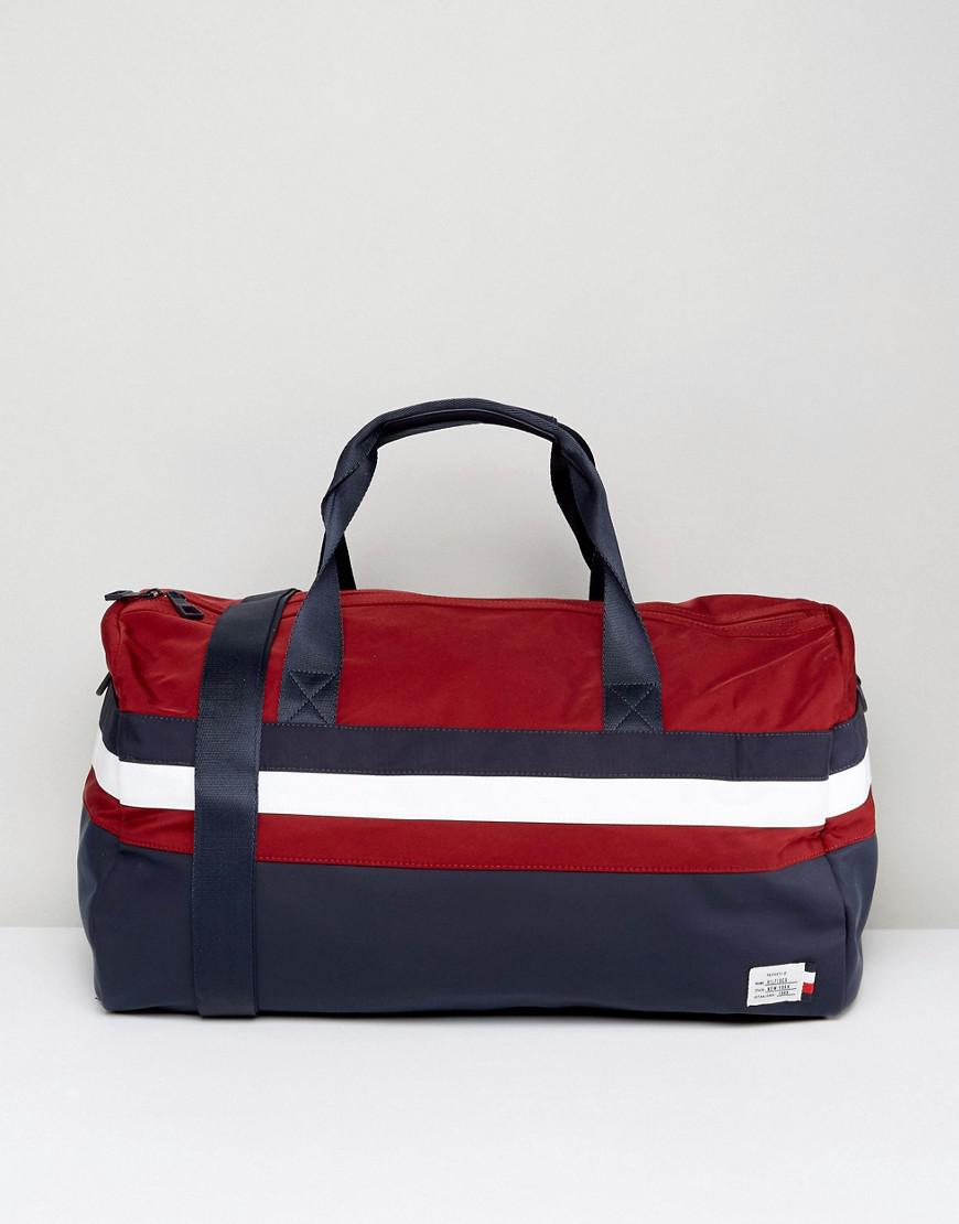 Tommy Hilfiger Canvas Icon Stripe Duffle Bag In Navy in Blue for Men - Lyst