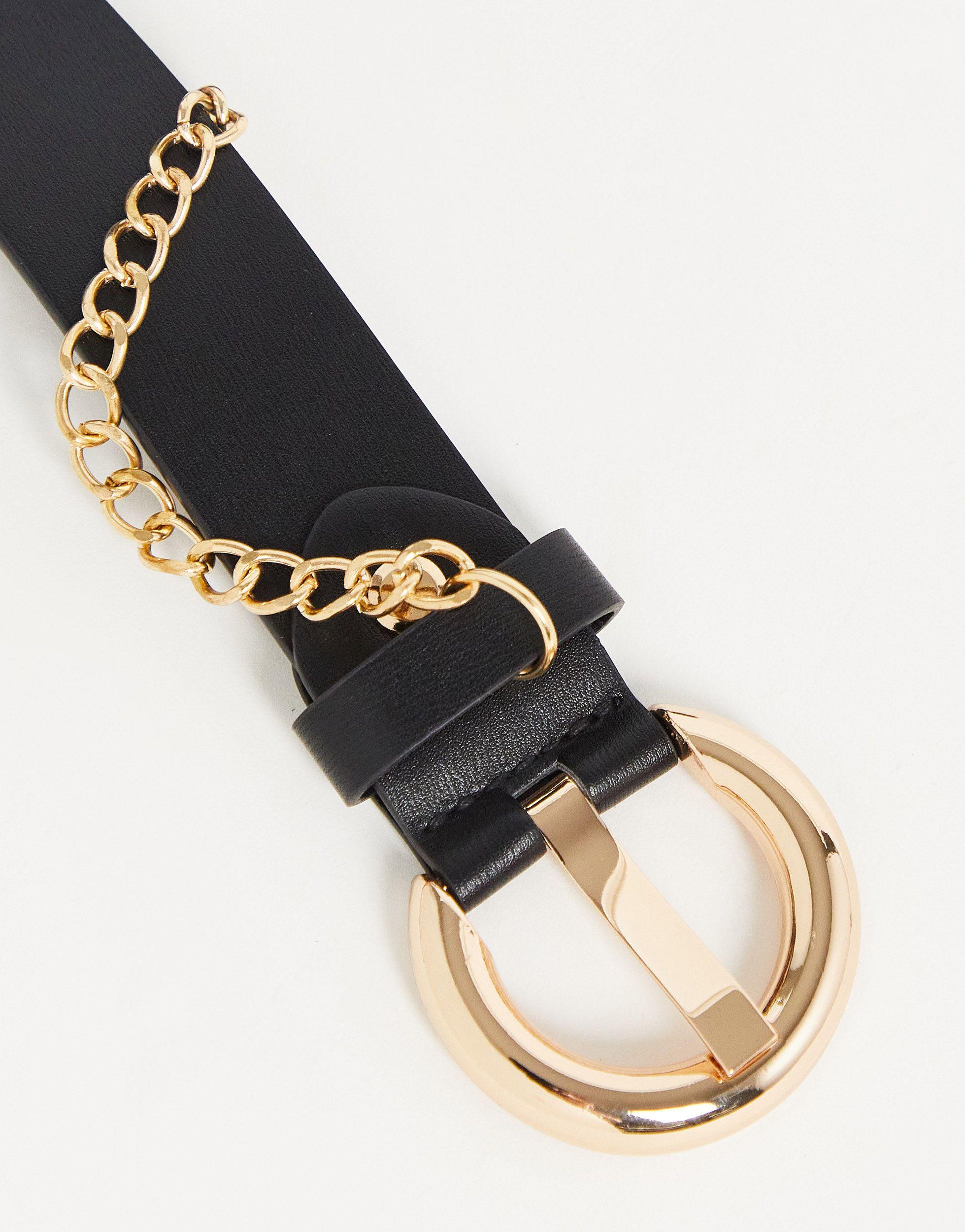 Cinturón para la cintura o cadera con cadena dorada Glamorous Curve de  color Blanco | Lyst