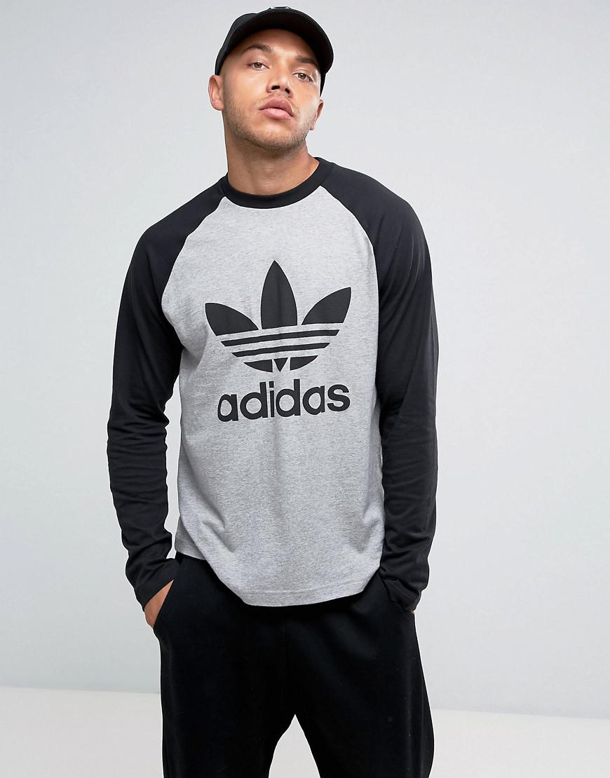 Download adidas Originals Trefoil Long Sleeve Raglan T-shirt In ...