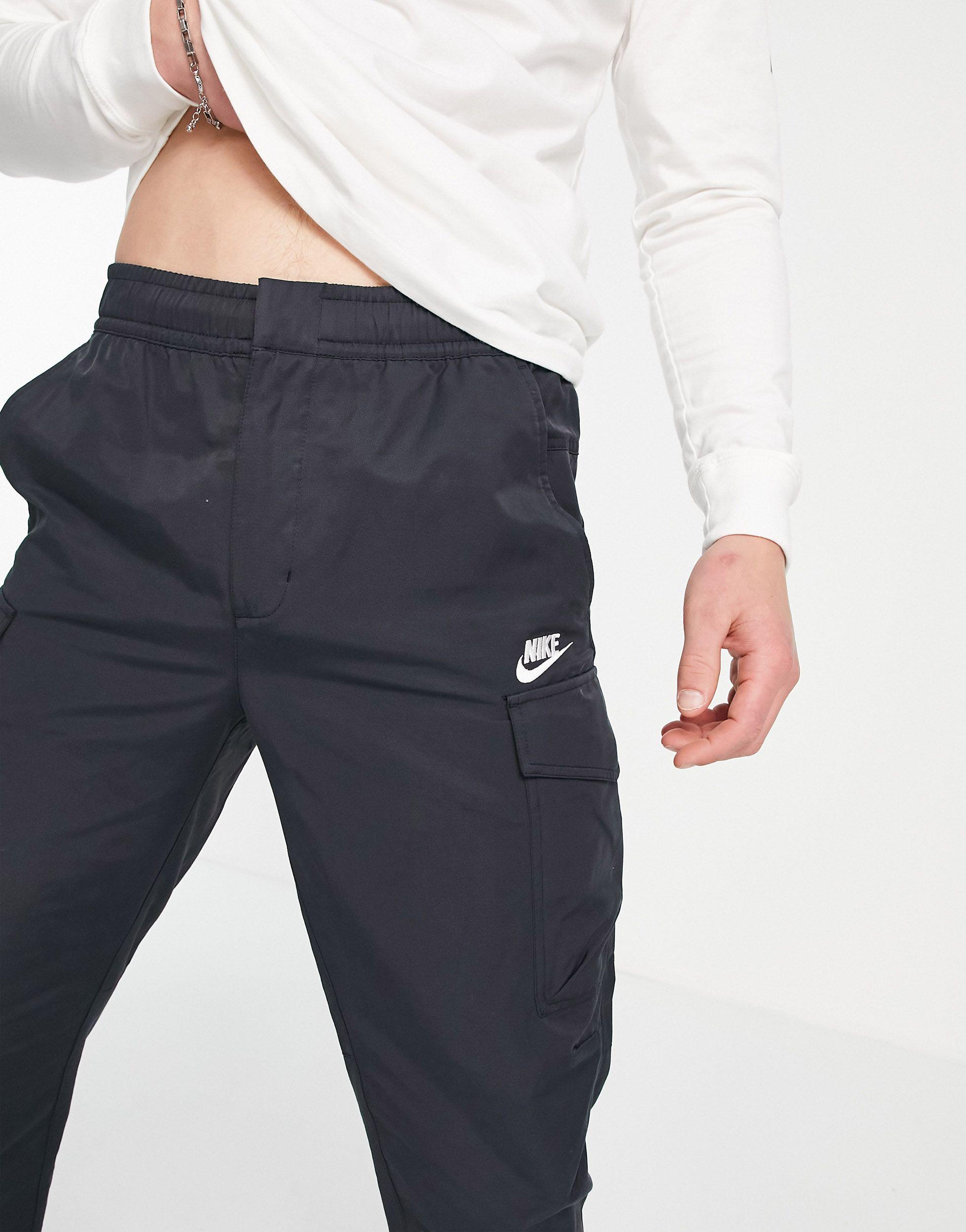 Nike Woven Utility Cargo Trousers in Black for Men | Lyst UK