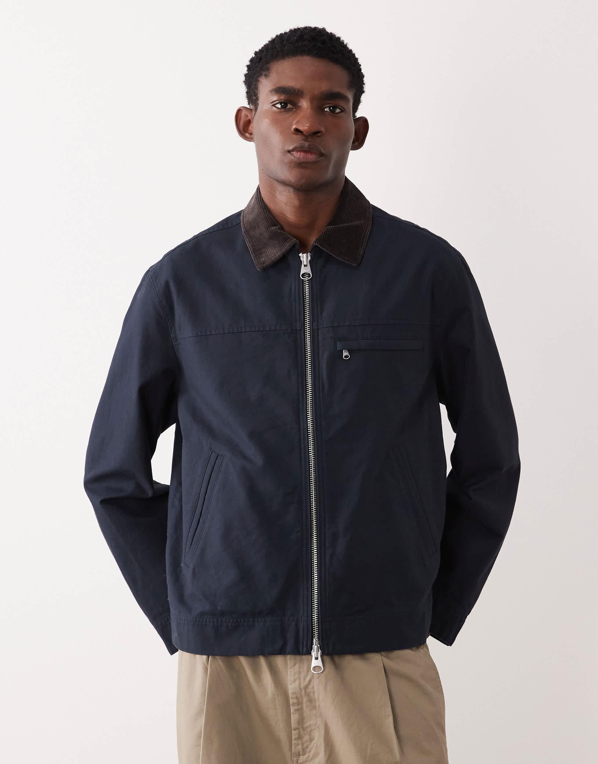 ARKET Canvas Worker Jacket in Blue for Men | Lyst