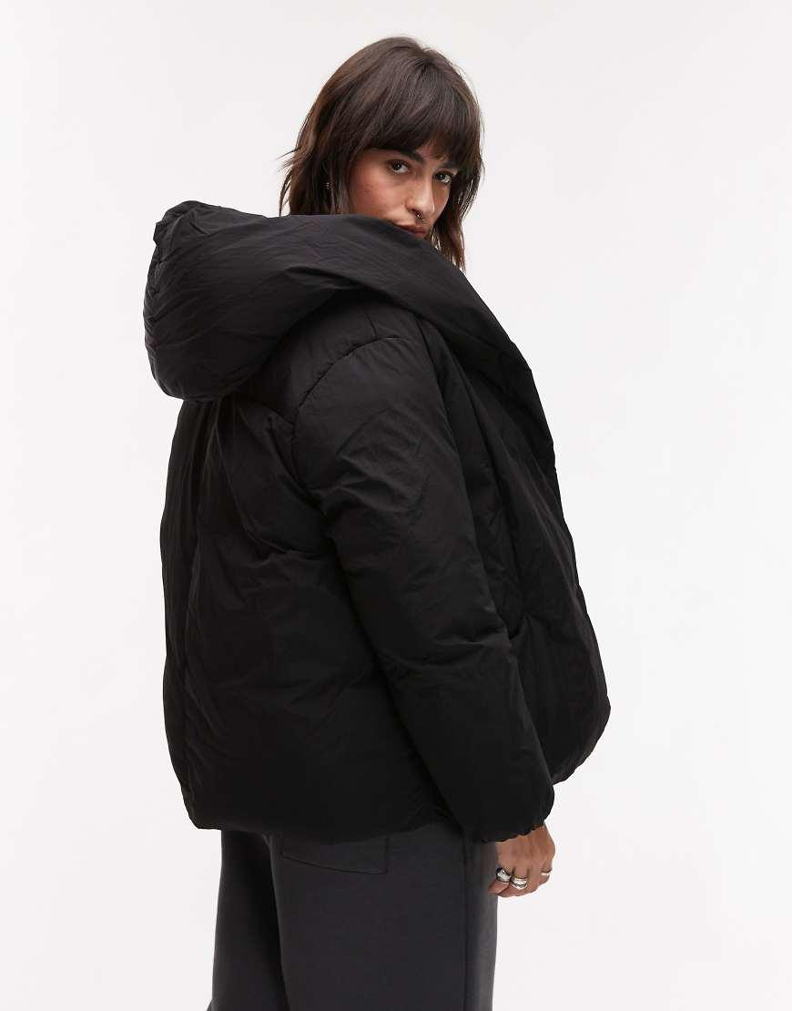 Mango Black Oversized Padded Coat Mango Online Padded Coat