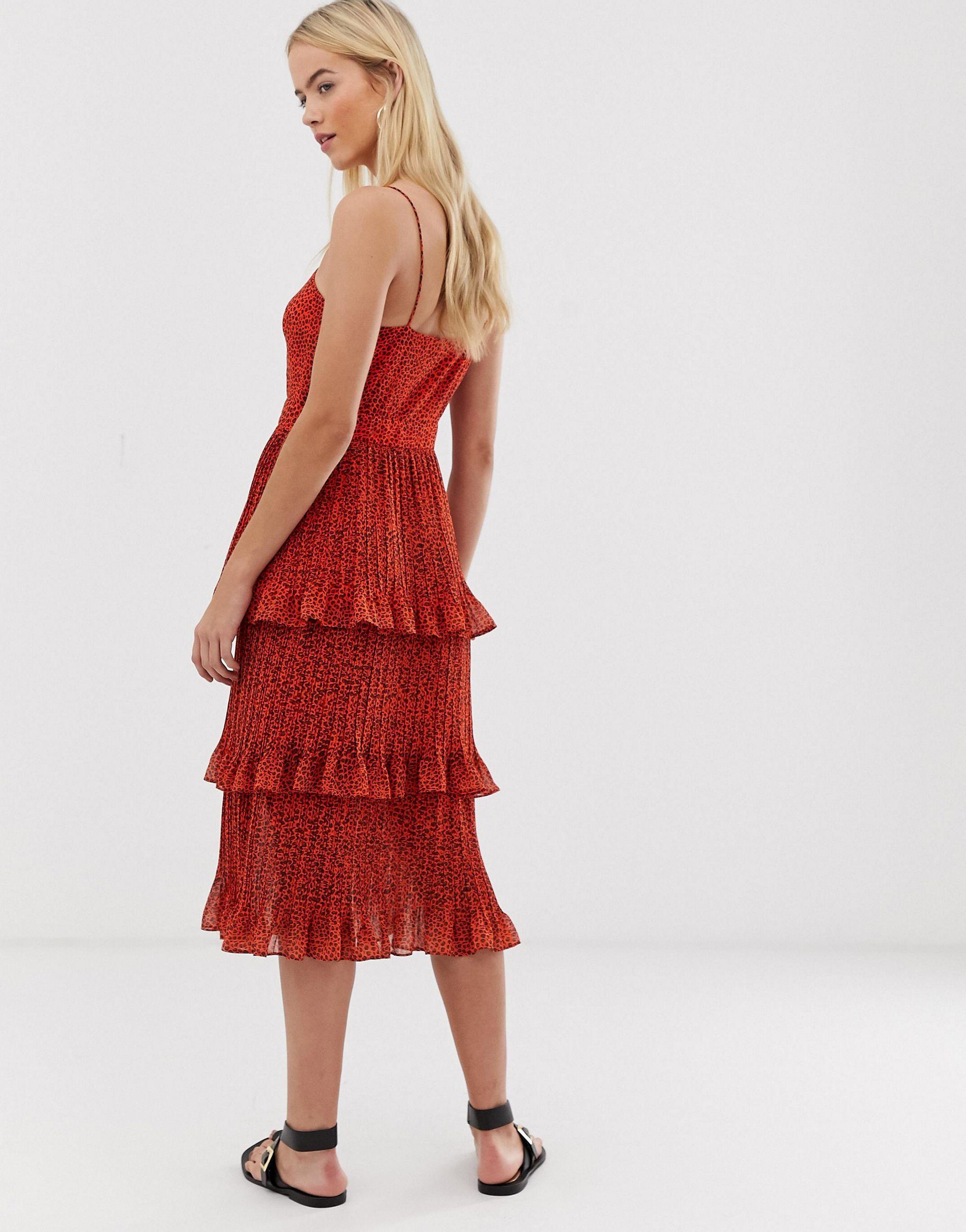 mini leopard pleated dress