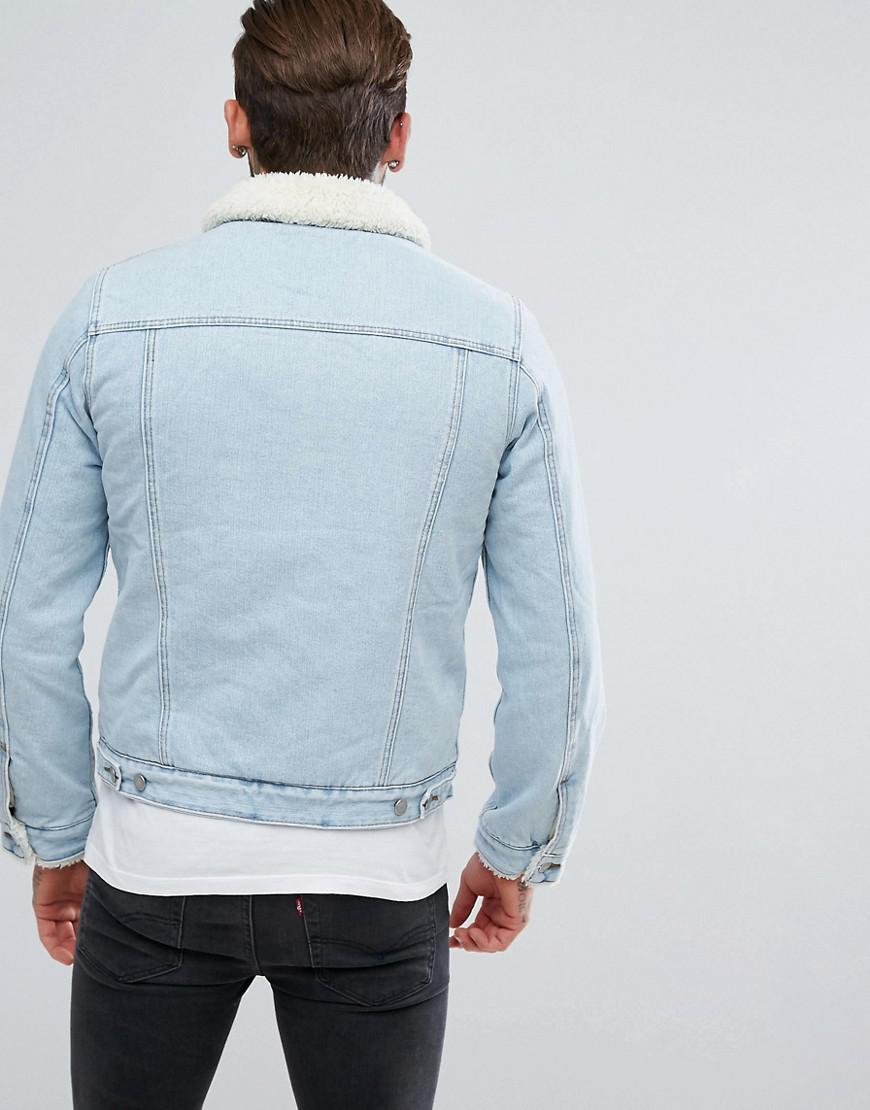 asos fleece lined denim jacket