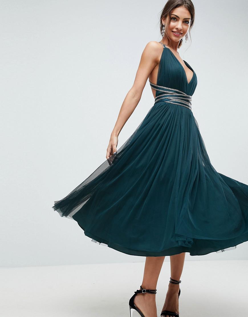 asos green prom dress
