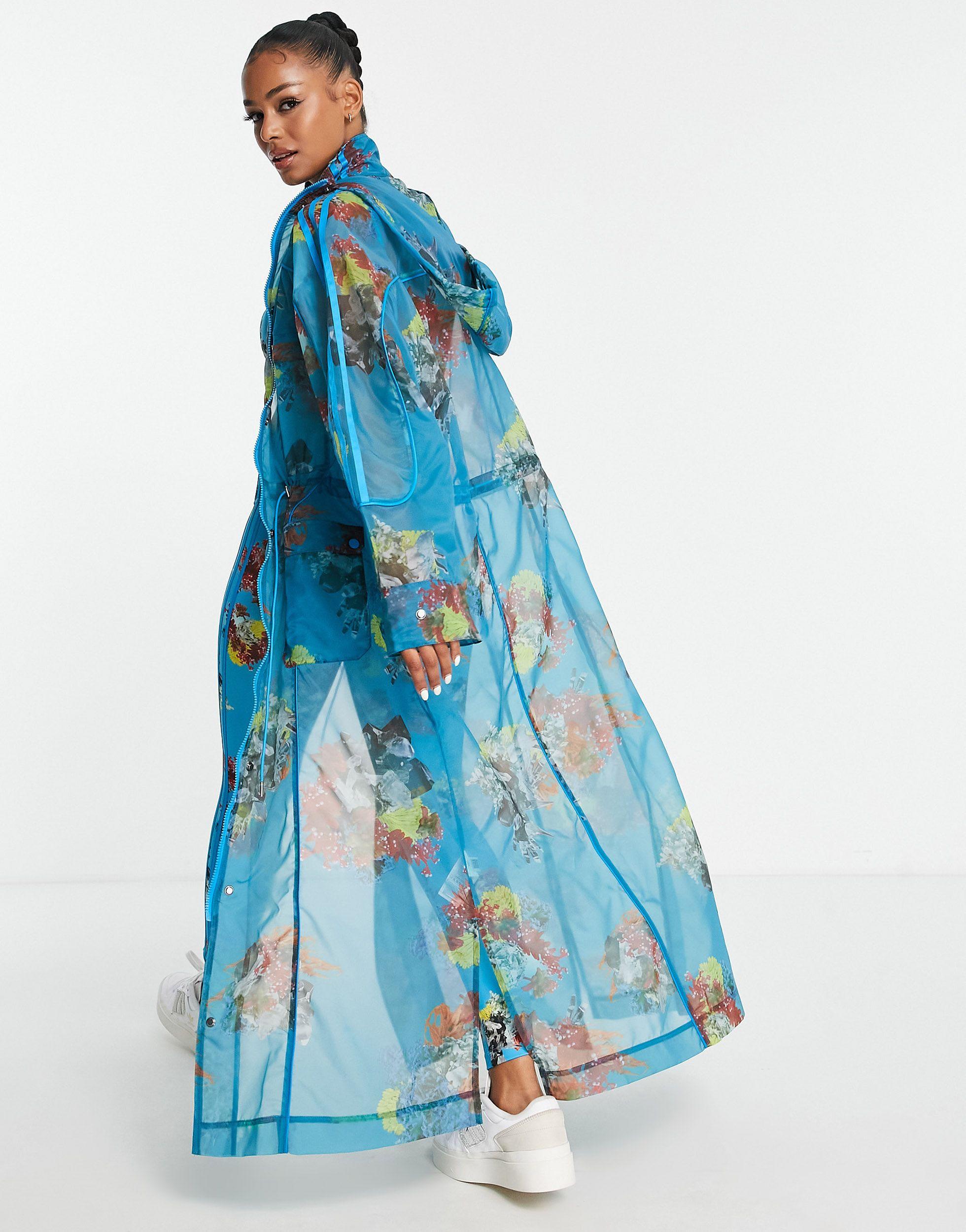 Ivy Park Adidas Originals X Printed Coat in Blue | Lyst