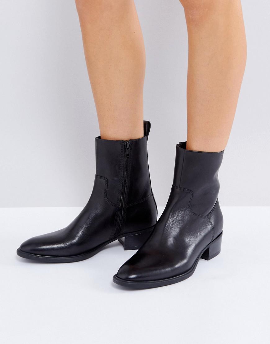 Vagabond Meja Black Leather High Cut Ankle Boots - Lyst