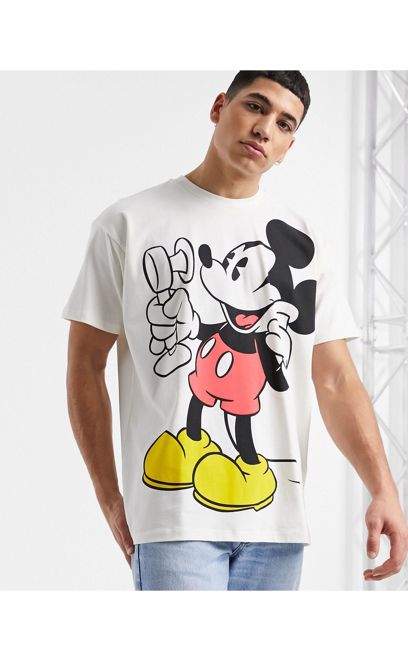 Levi's X Disney Large Mickey Mouse Graphic T-shirt in White for Men - Lyst