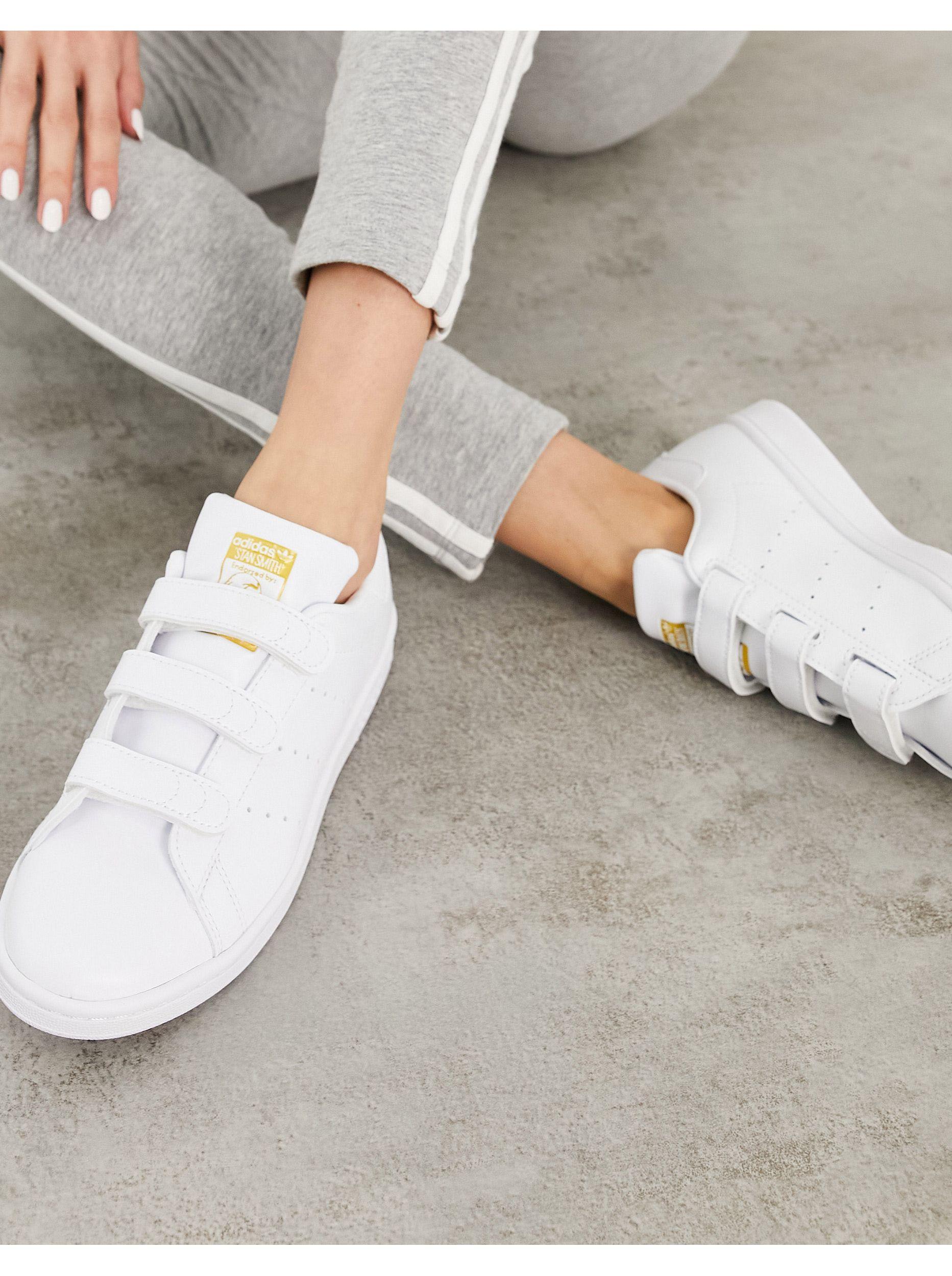 adidas Originals Rubber Stan Smith - Duurzame Sneakers Met Klittenband in  het Wit - Lyst