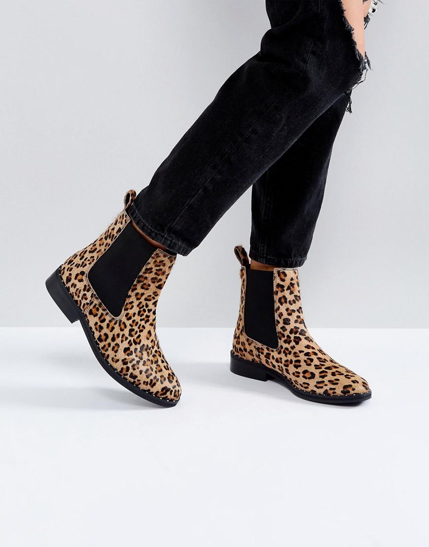 leopard chelsea boot