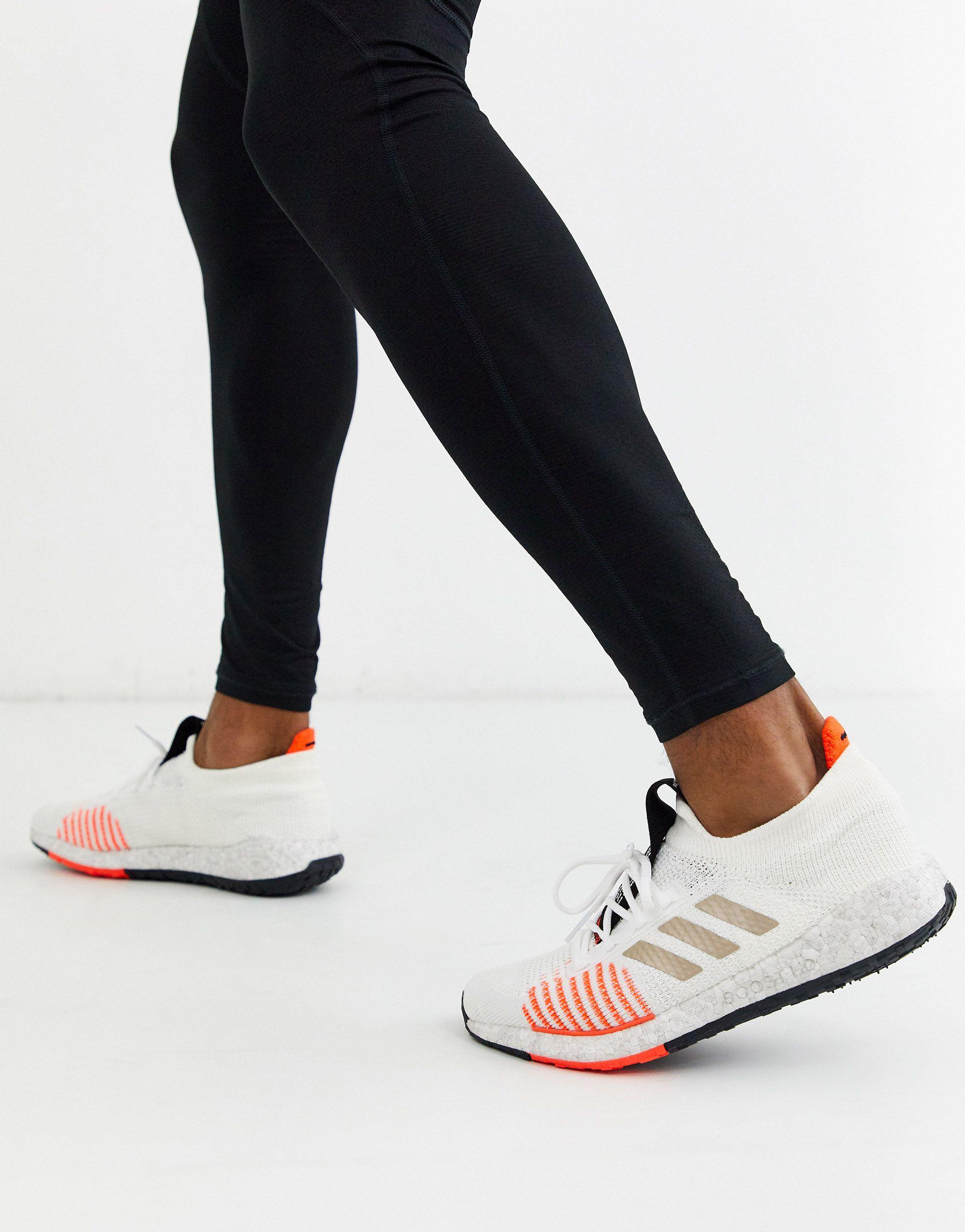 adidas running pulseboost trainers in white