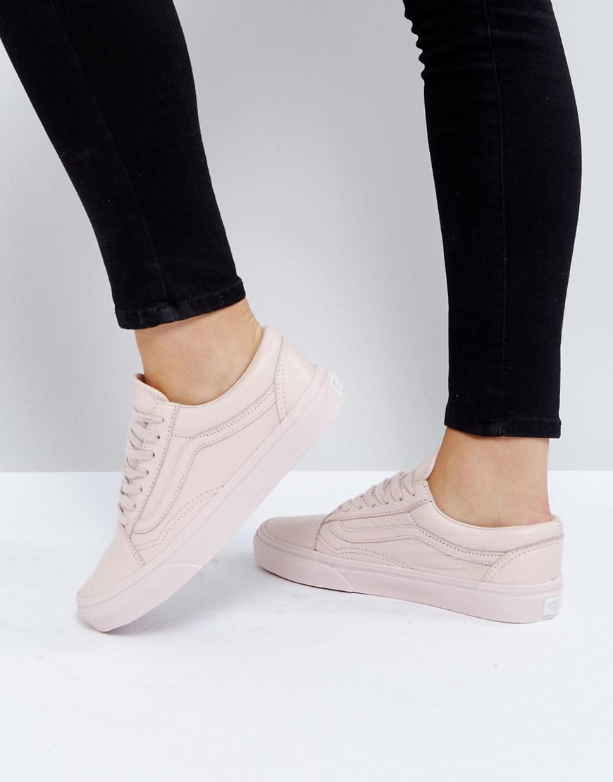 pastel pink vans old skool