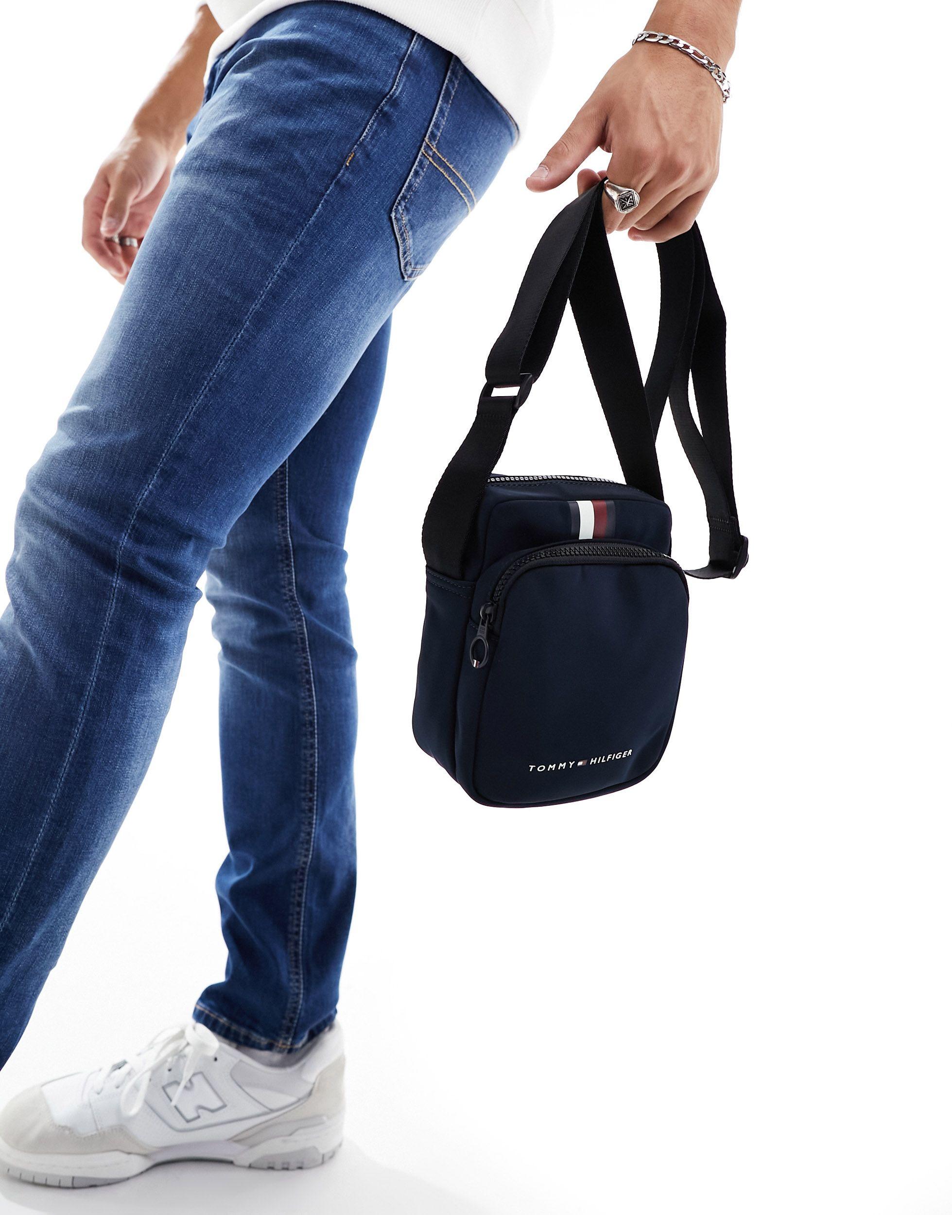 Tommy Hilfiger Skyline Stripe Mini Reporter Bag in White for Men | Lyst