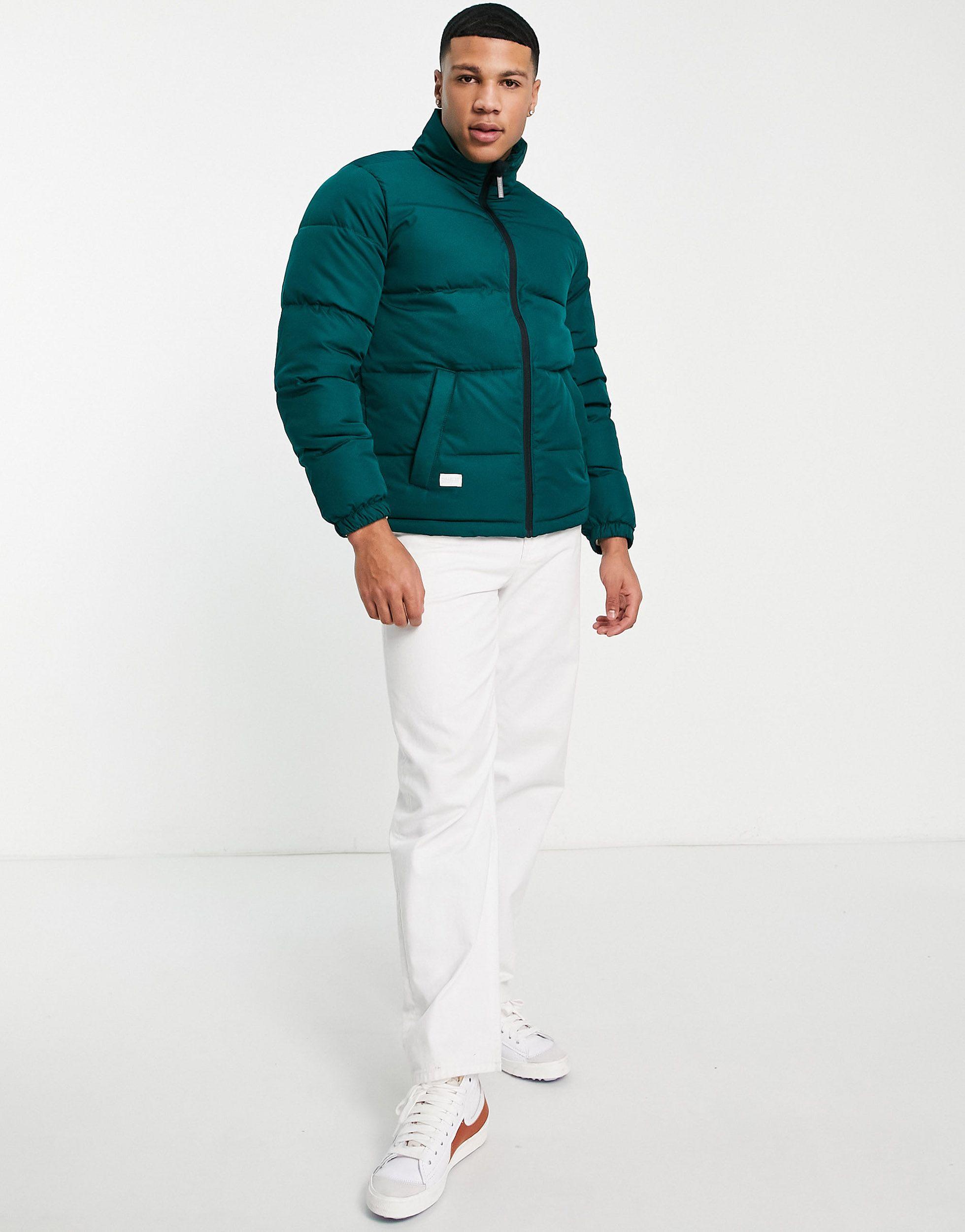 Hollister Lined Heavyweight Puffer Jacket in Green for Men