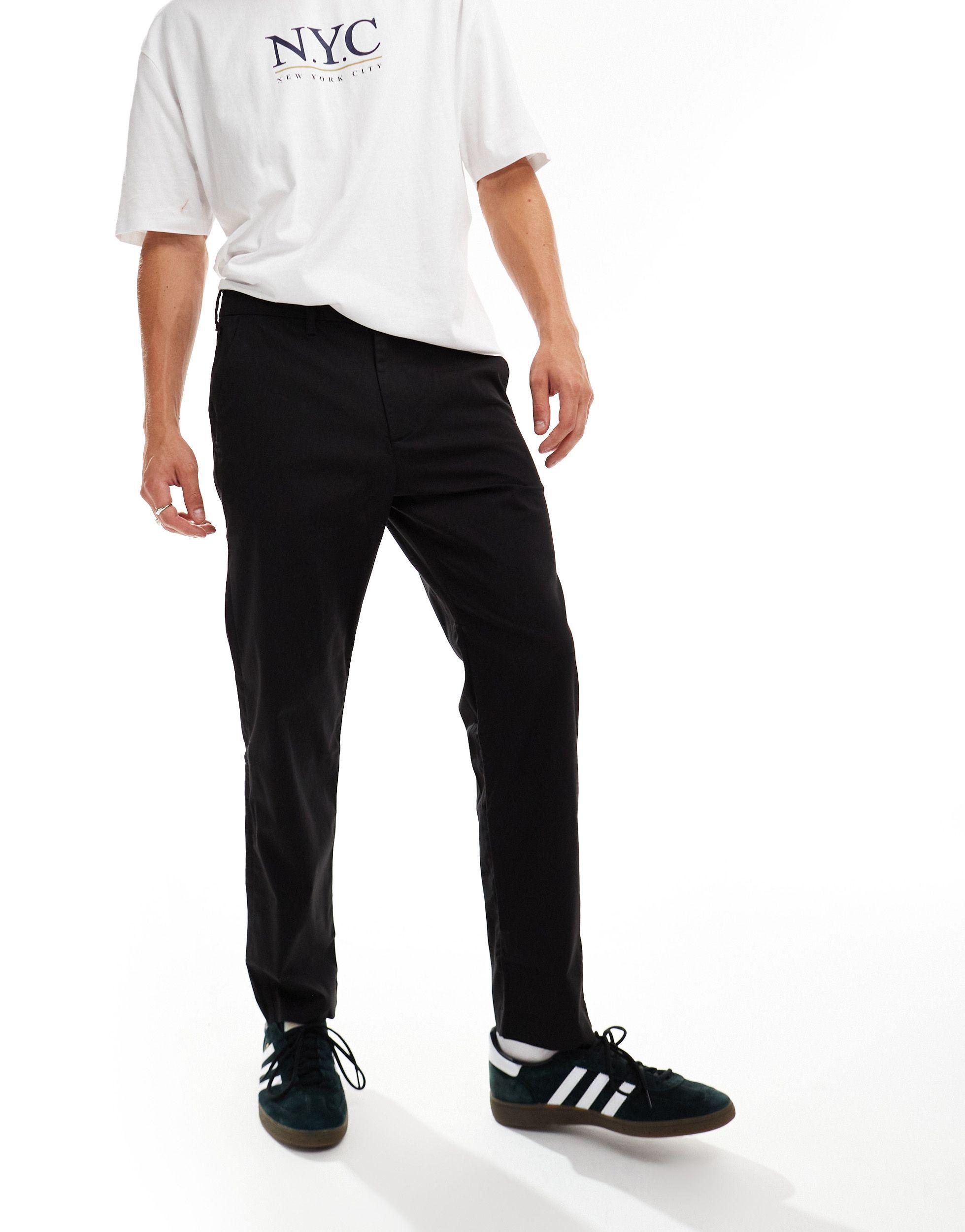 Hollister Slim Straight Tech Cotton Nylon Chinos in Black for Men Lyst Australia