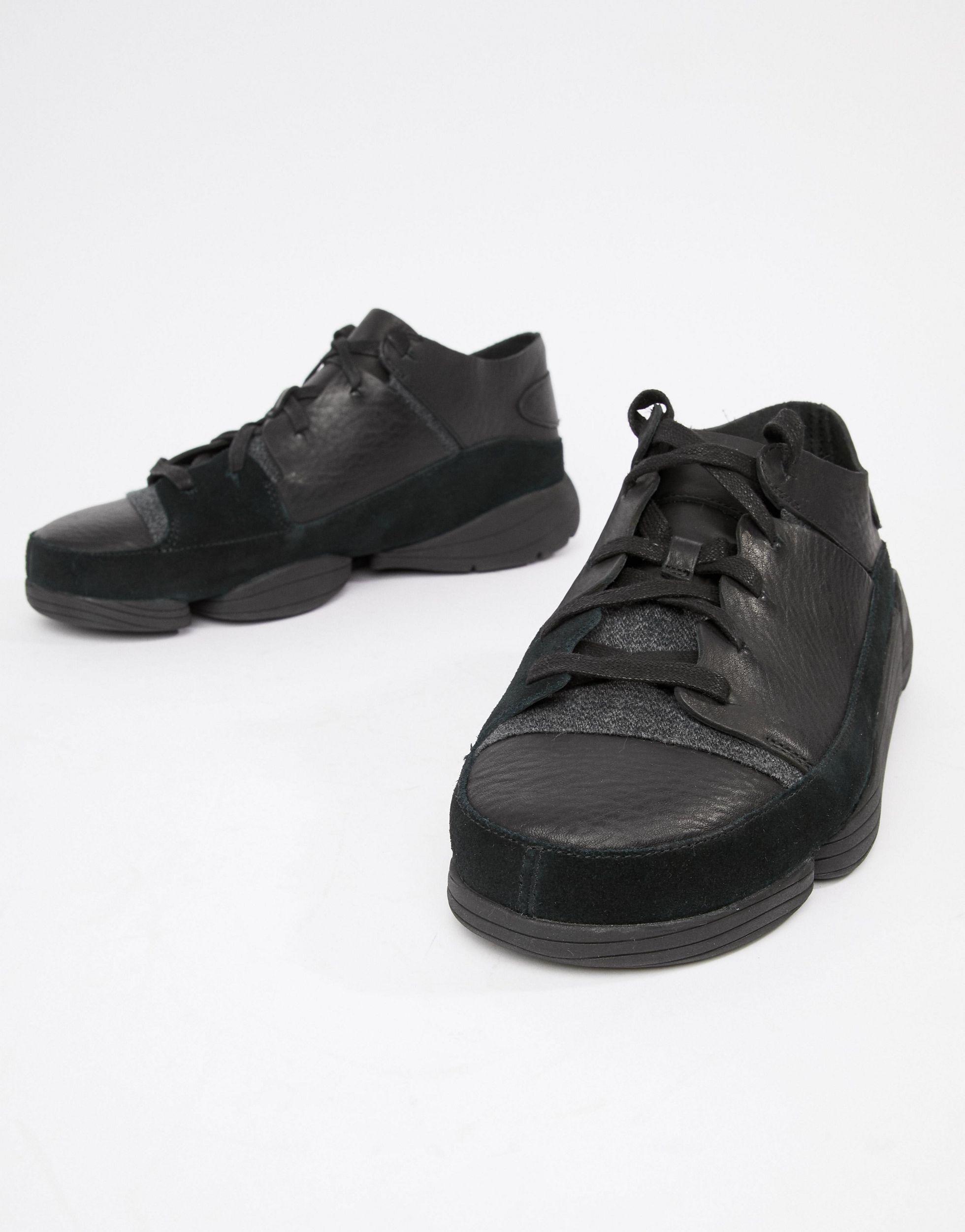 Clarks Trigenic Evo Trainers In Black Leather for Men | Lyst