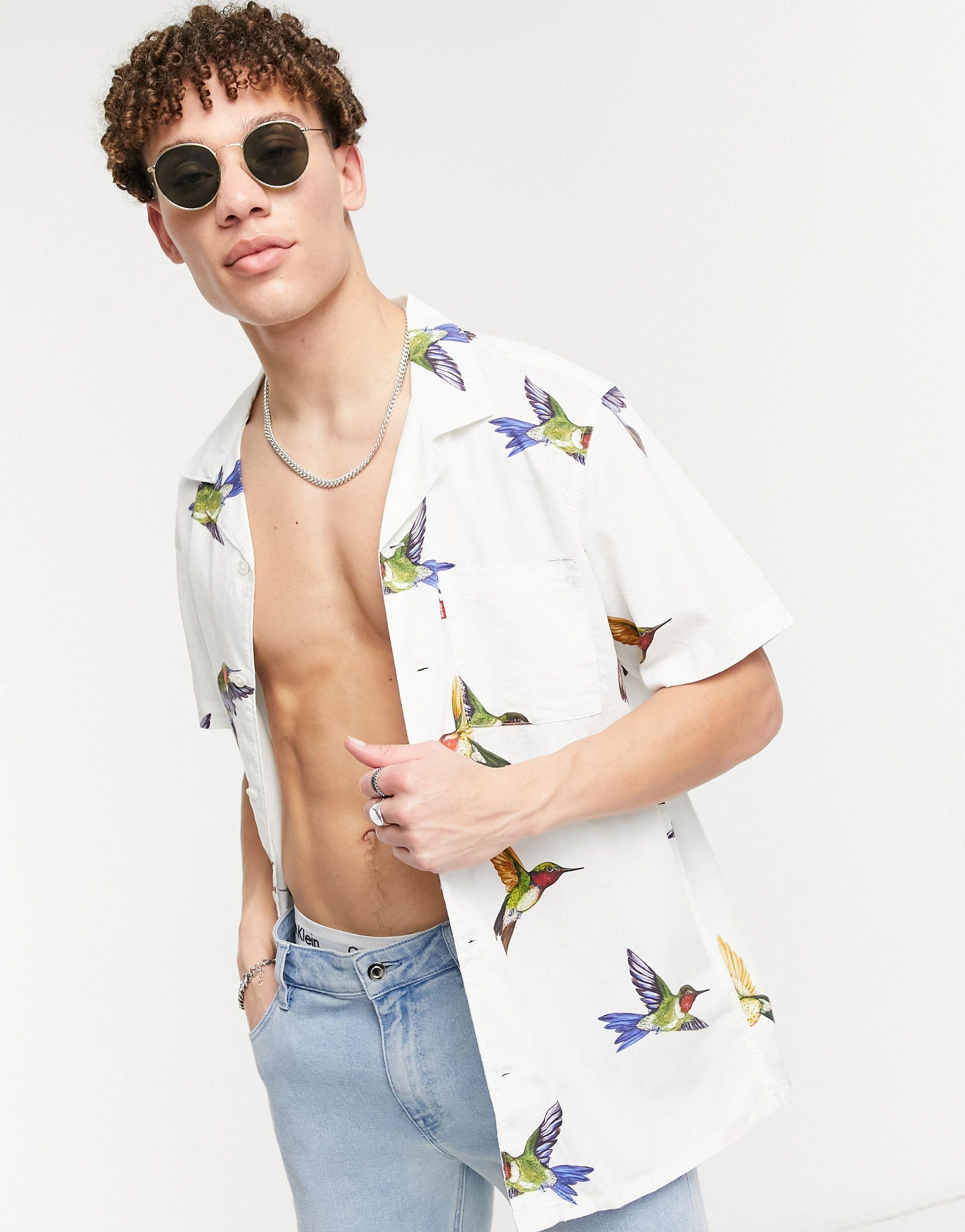 Cubano - camicia a maniche corte acceso con stampa con colibrì da Uomo di  Levi's in Bianco | Lyst