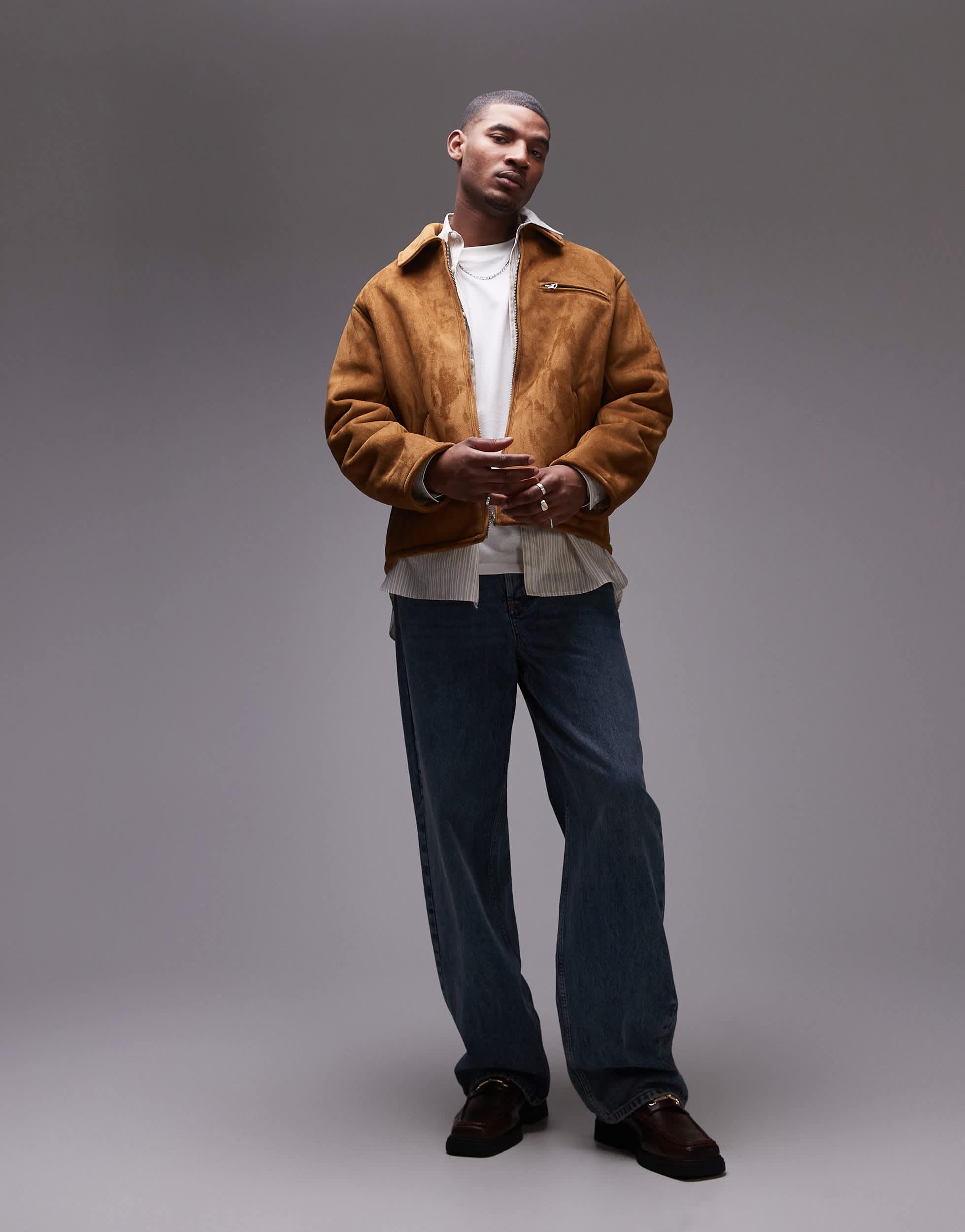 Leichte Jacke Wildlederimitat Jacken TOPMAN – Jacke Aus