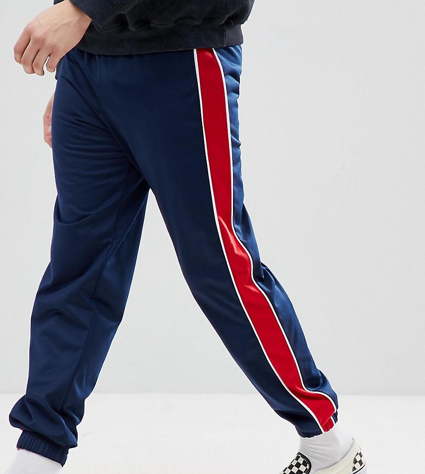 Reclaimed (vintage) Inspired Track Pants In Navy With Red Stripe in Blue  for Men | Lyst