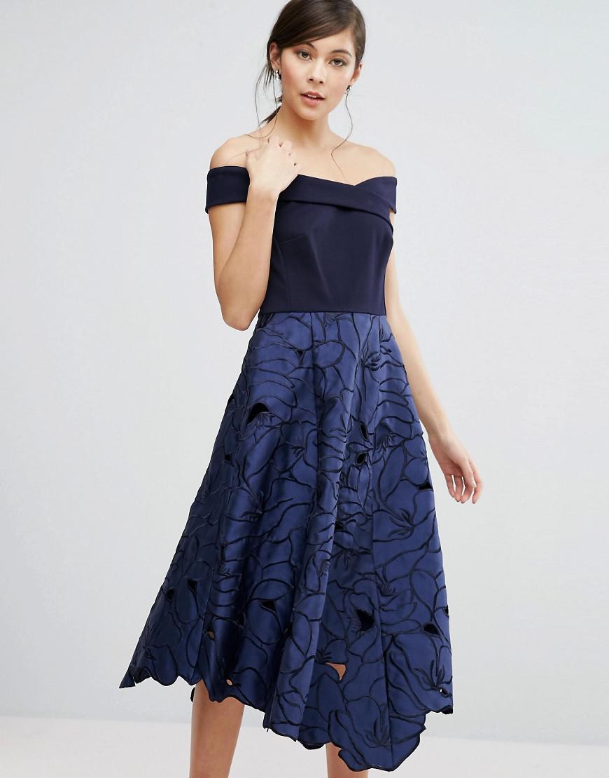 coast yellow bardot dress
