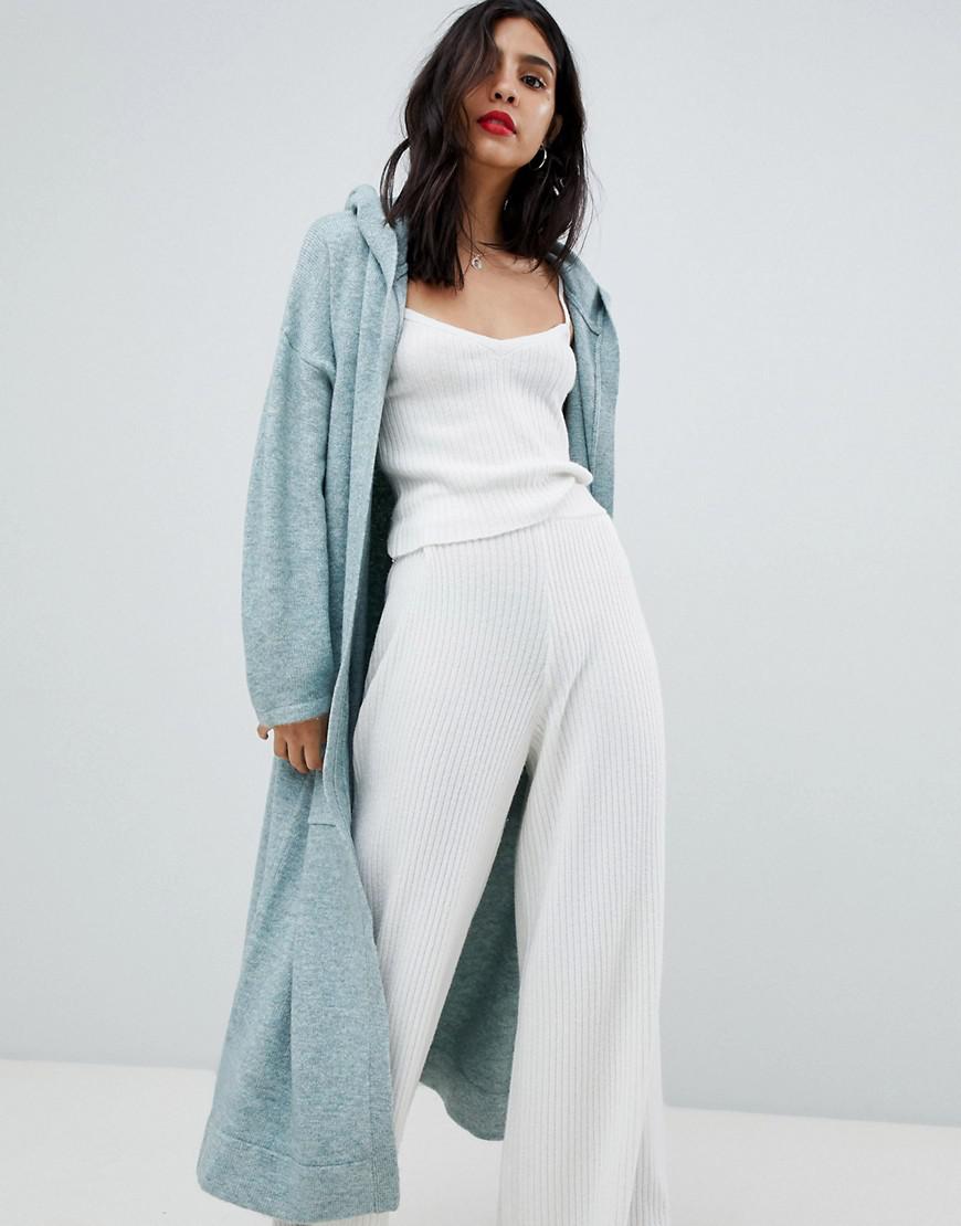 hooded maxi cardigan