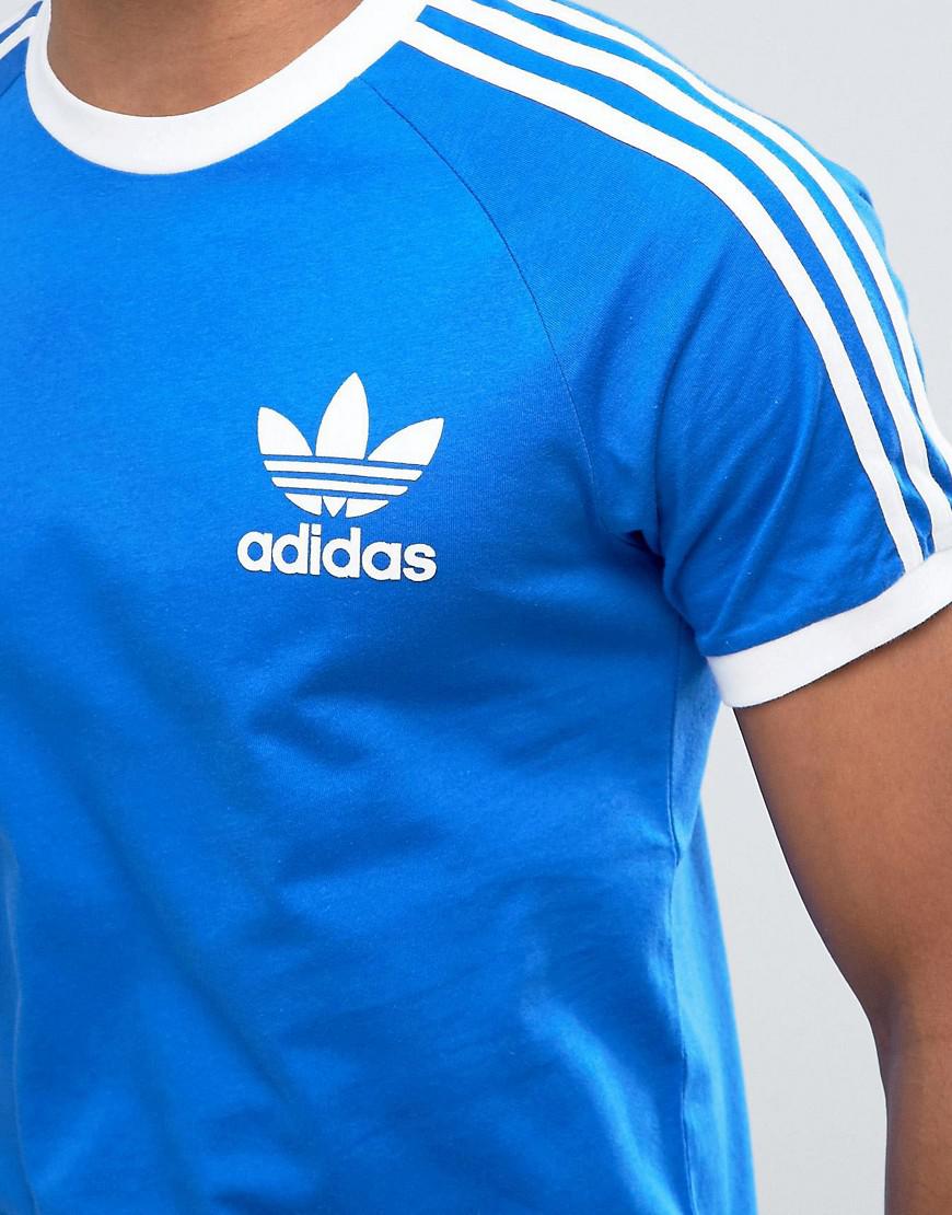 adidas Originals Cotton California T-shirt In Blue Br4177 for Men - Lyst