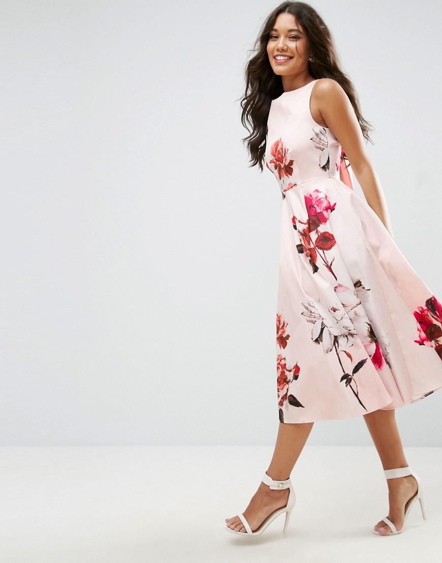 bow back midi dress