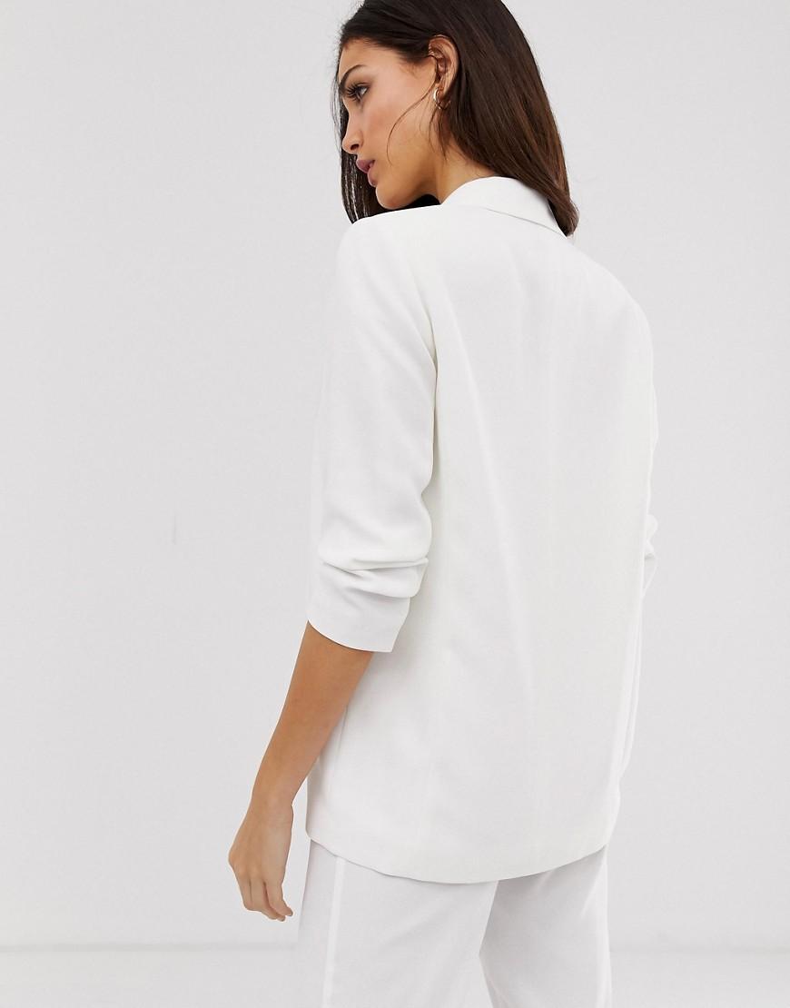 stradivarius white blazer