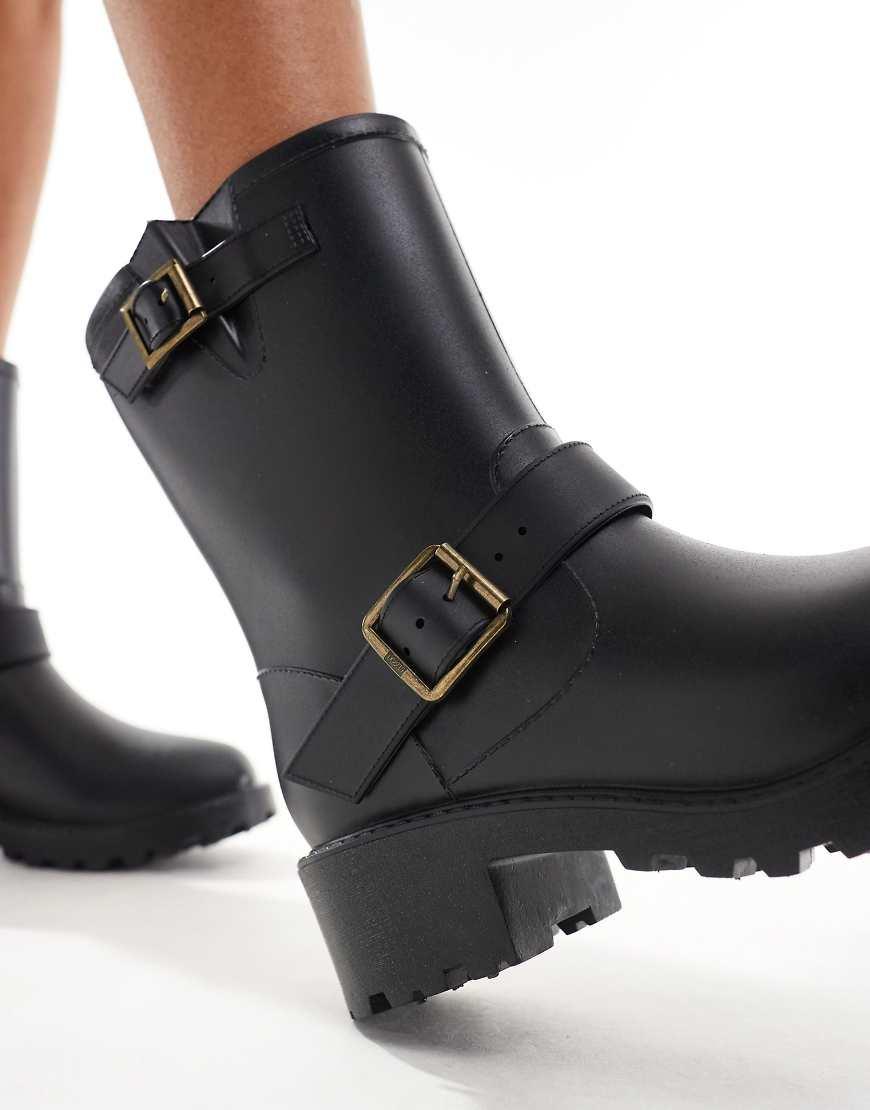 Glamorous Biker Wellies in White Lyst UK