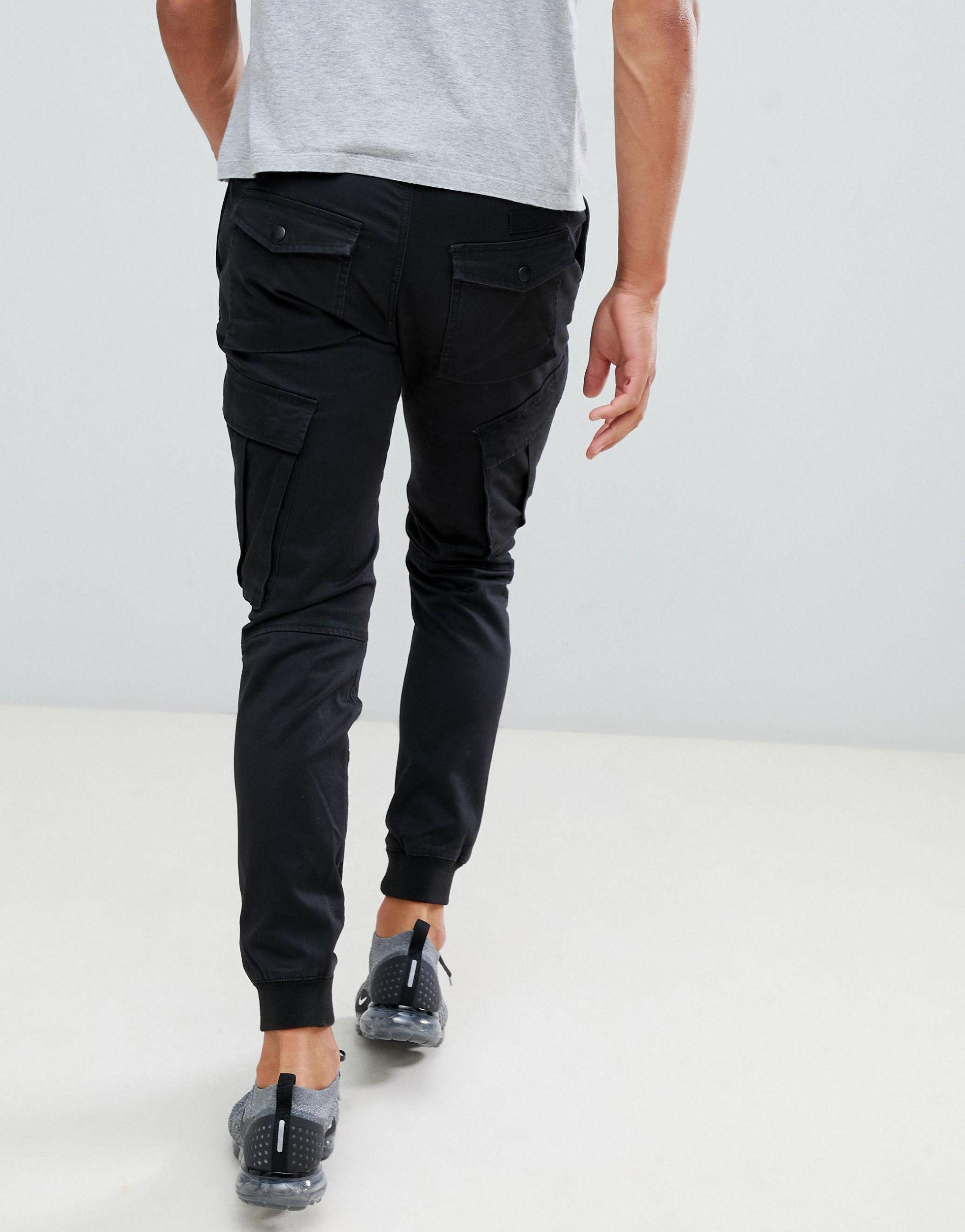 river island tapered cargo trousers