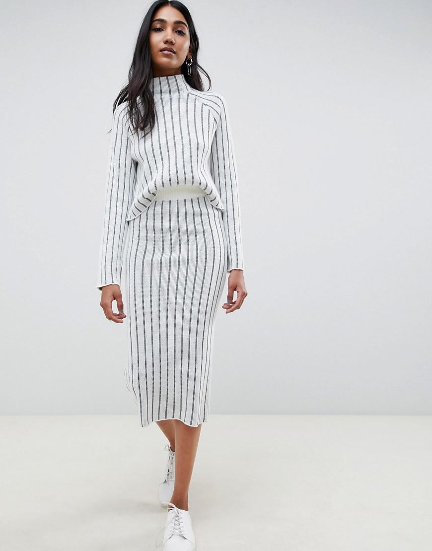 ribbed midi skirt co ord
