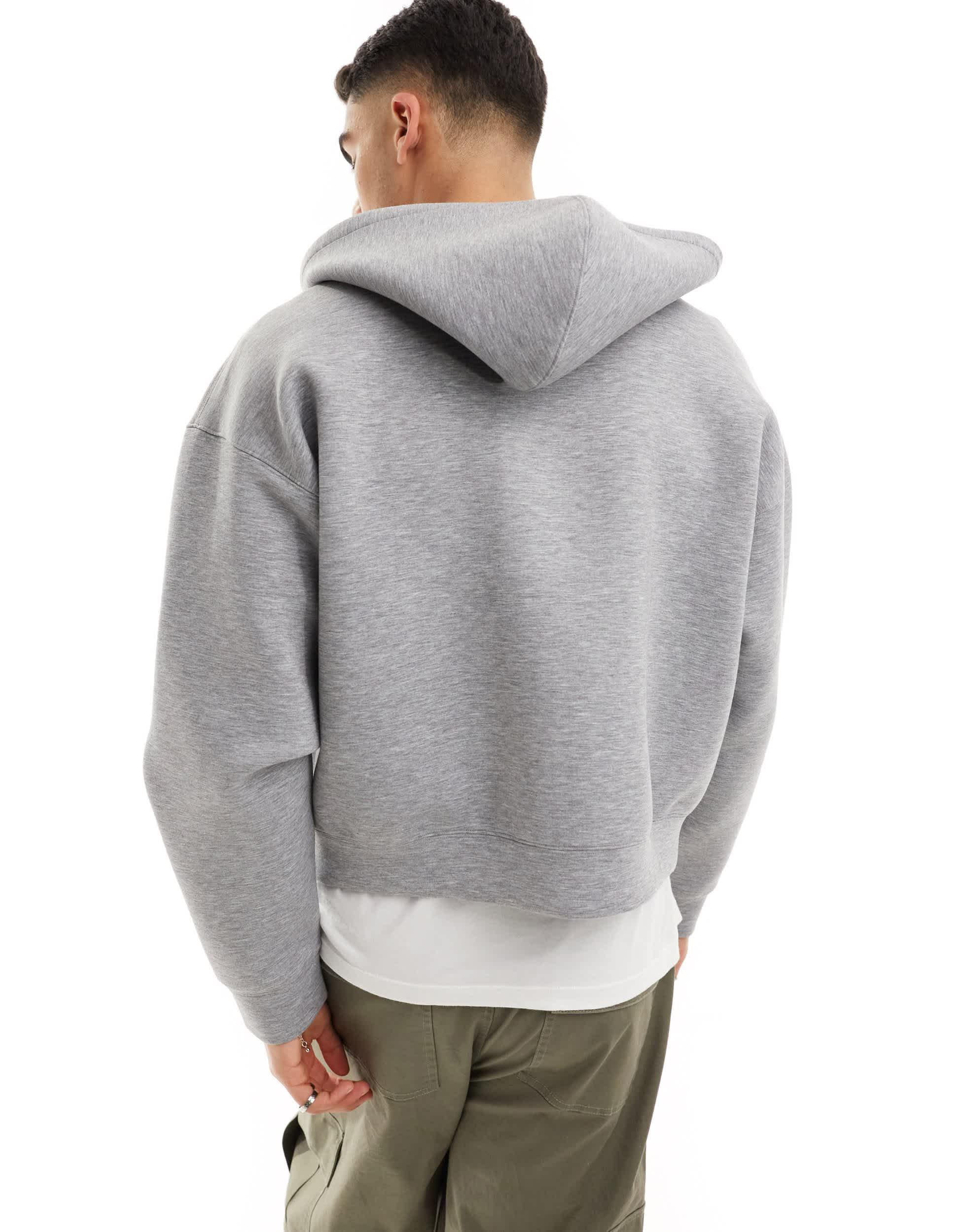 Weekday Simon Scuba Zip Through Hoodie in Gray for Men | Lyst
