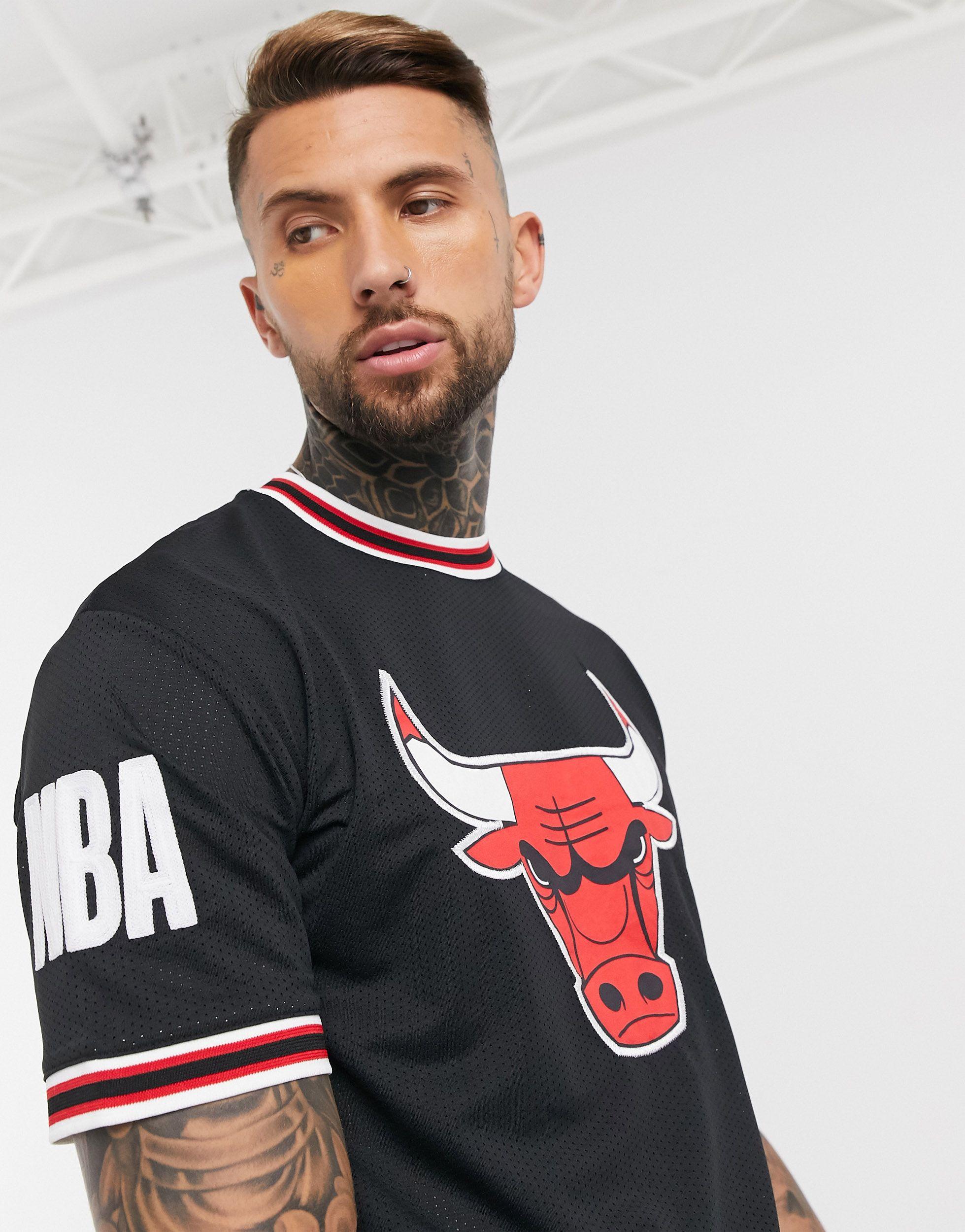 T-shirts New Era NBA Mesh Team Logo Oversized Tee Chicago Bulls Black