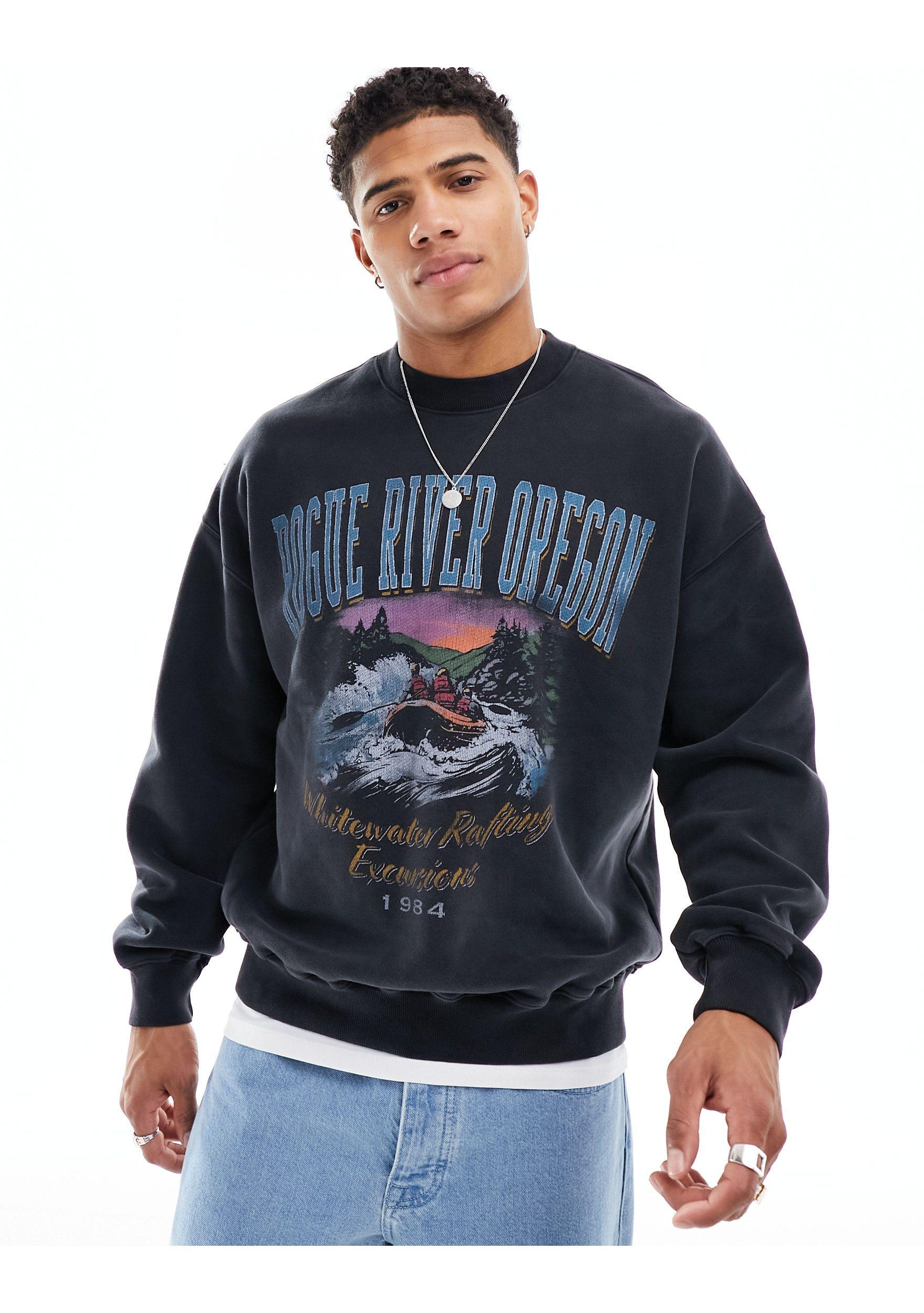 Abercrombie Fitch Rogue River Oregon Destination Printed Sweatshirt in Blue for Men Lyst UK