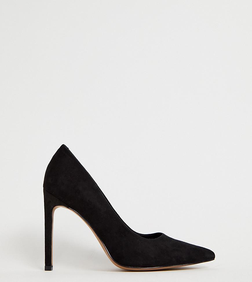 asos black court shoes