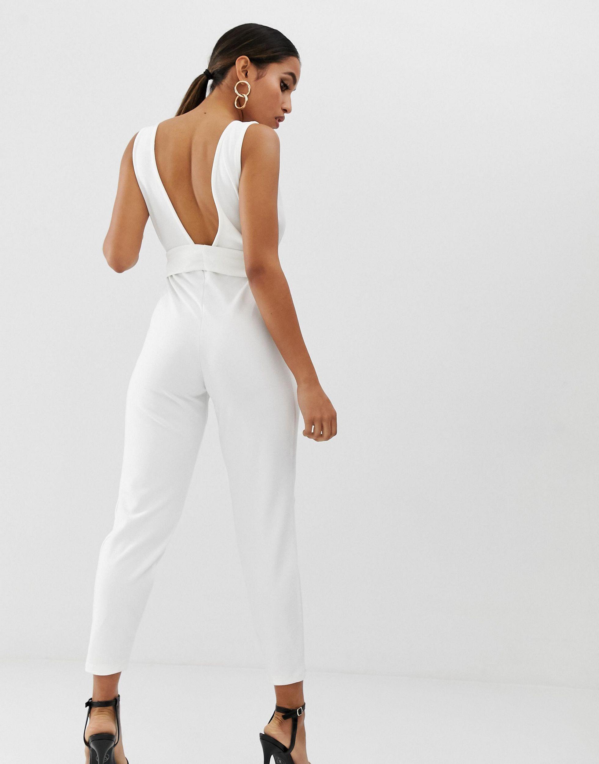 petite plunge jumpsuit